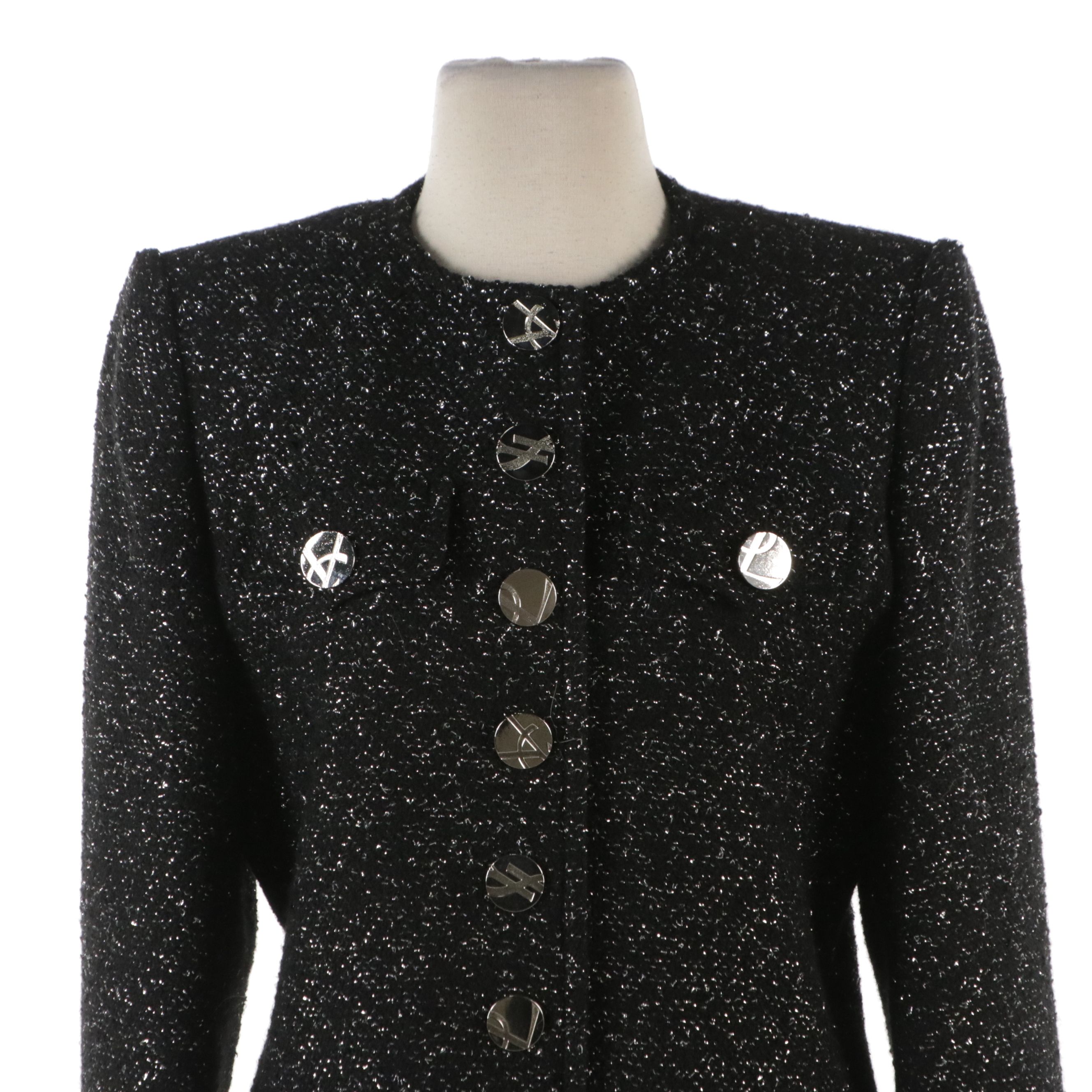 Yves Saint Laurent Encore Evening Jackets in Velvet and Bouclé Wool Knit