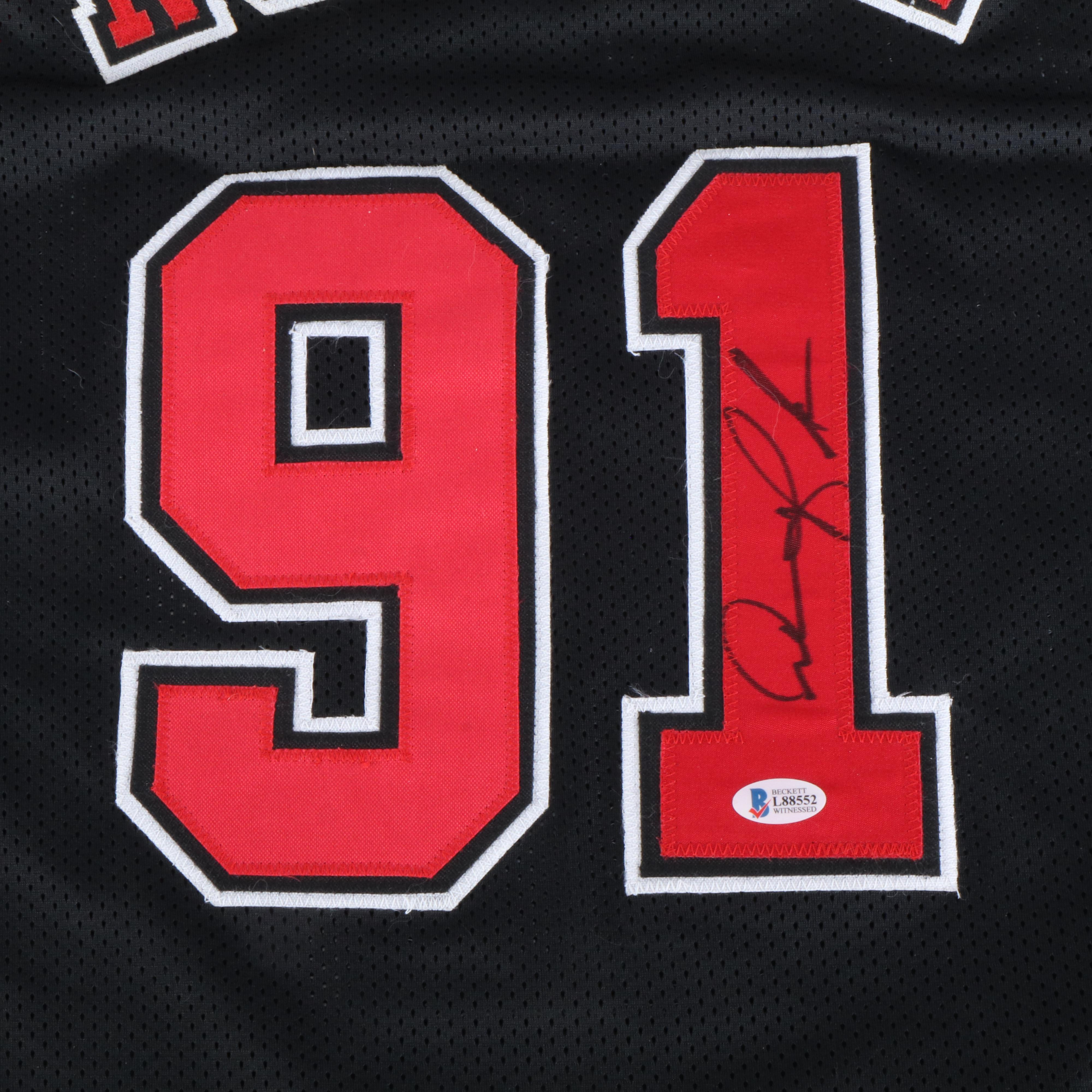 Dennis Rodman Signed Chicago Bulls Basketball Jersey, Beckett