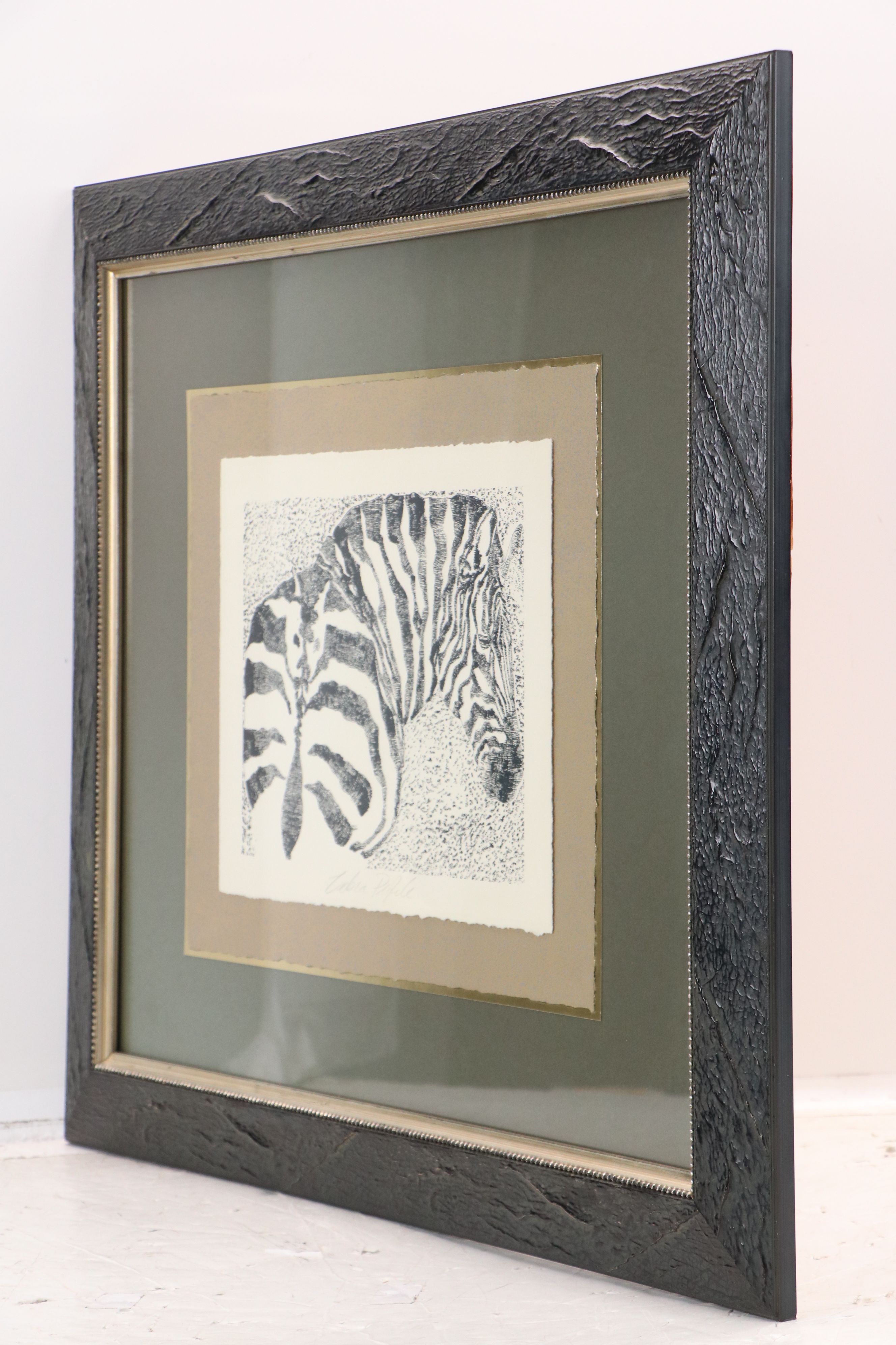 Wood Engraving "Zebra Profile," Late 20th to 21st Century