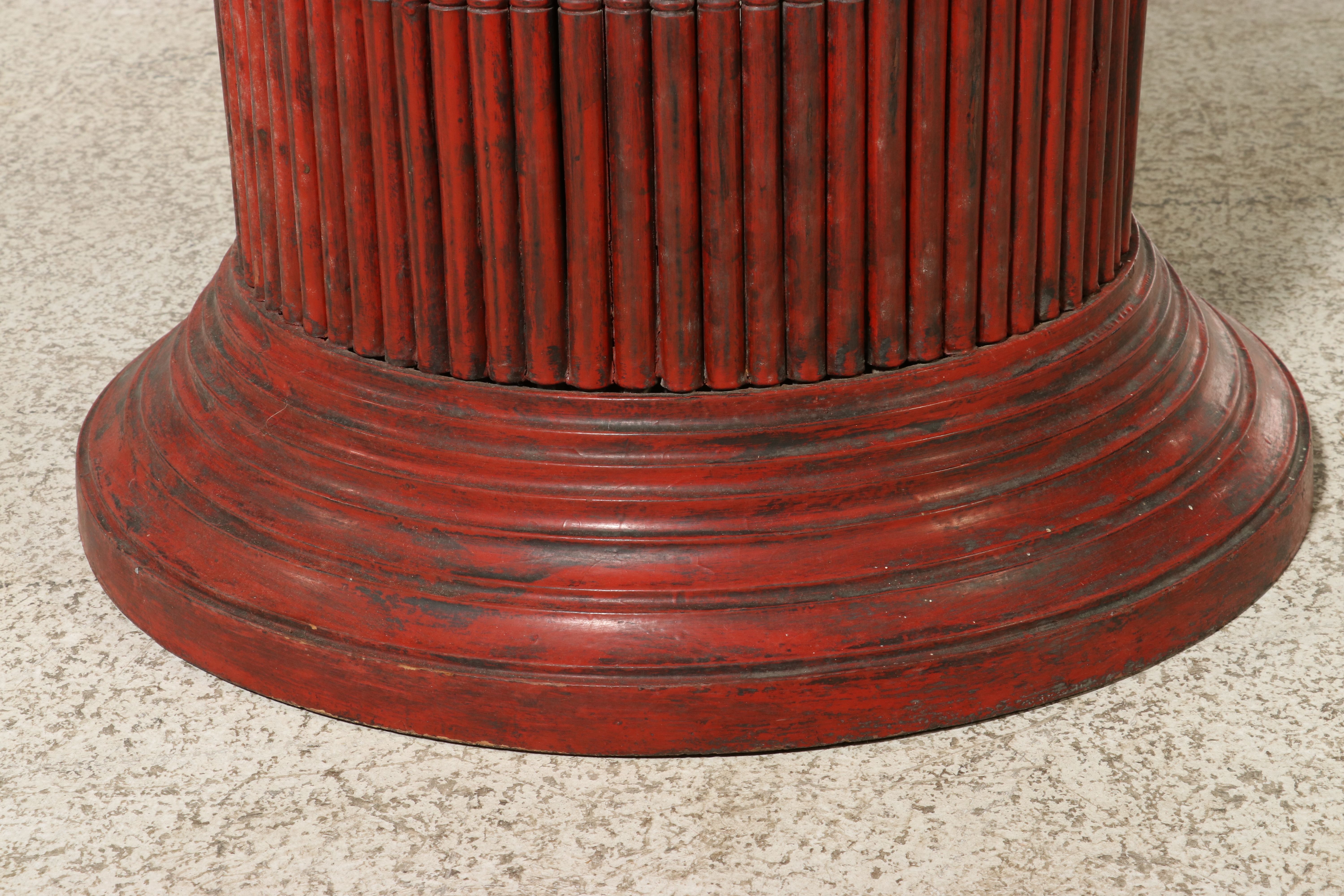 Burmese Cinnabar Lacquer Pedestal Offering Bowl, 20th Century