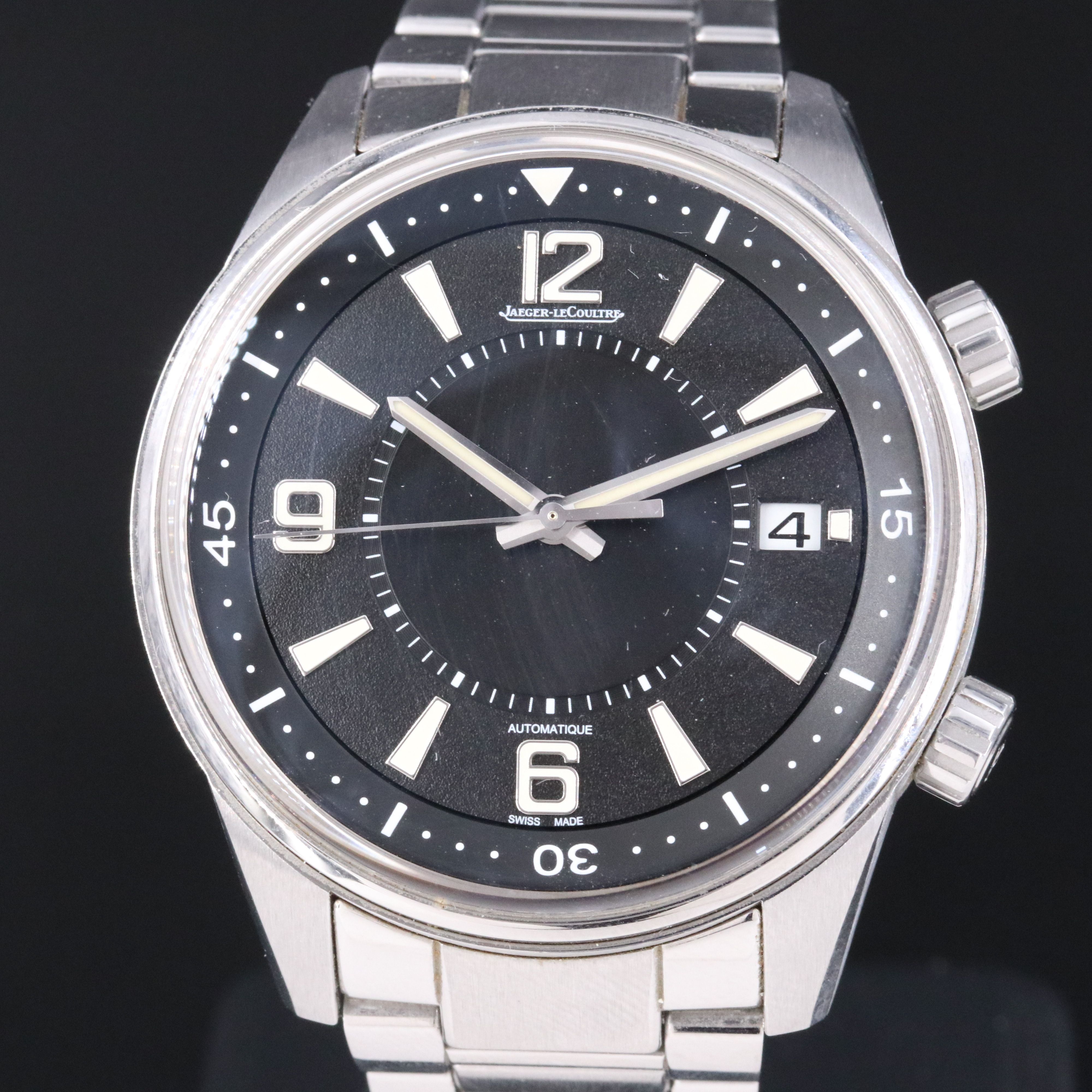 Jaeger-LeCoultre Polaris Date Automatique Black Dial Steel Watch