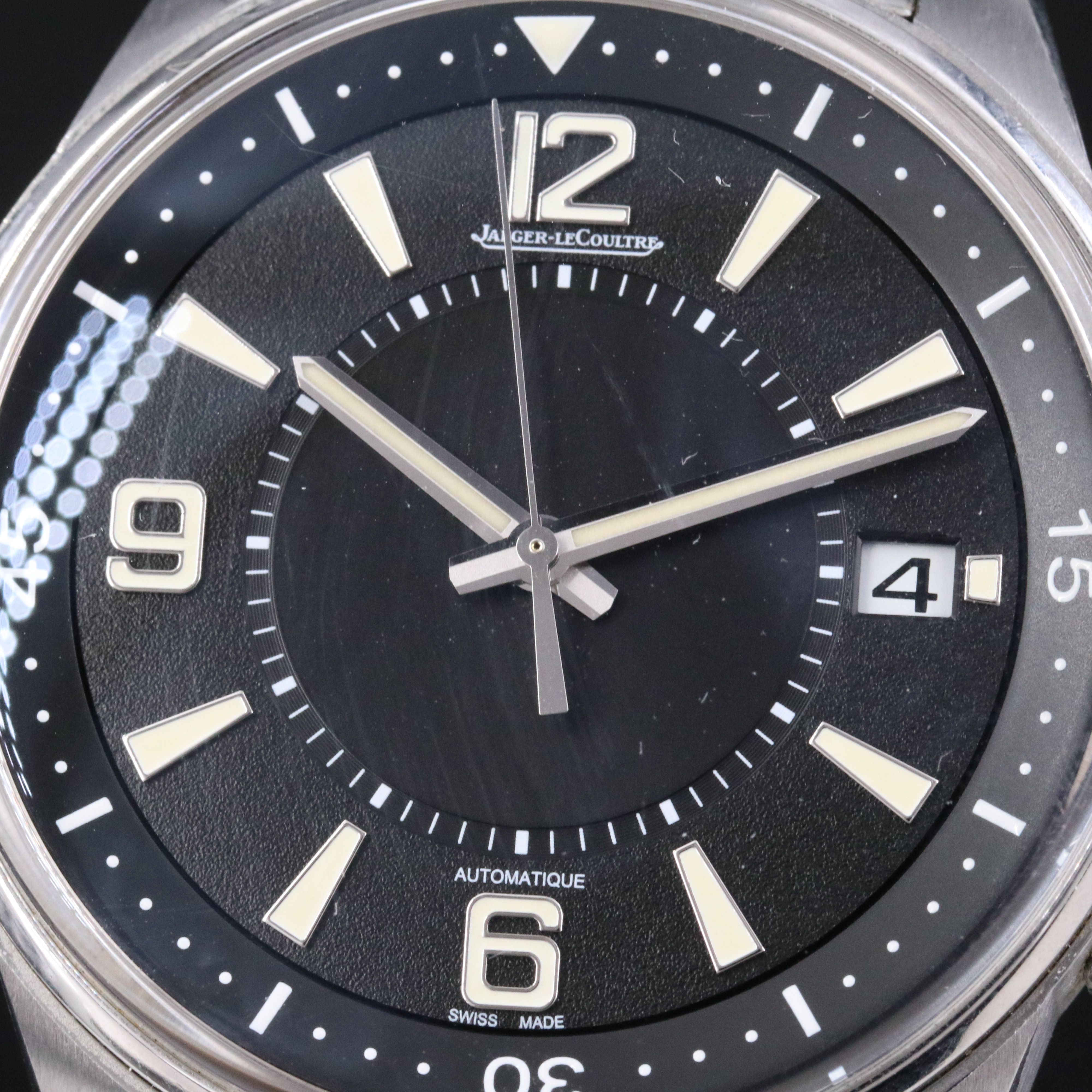 Jaeger-LeCoultre Polaris Date Automatique Black Dial Steel Watch