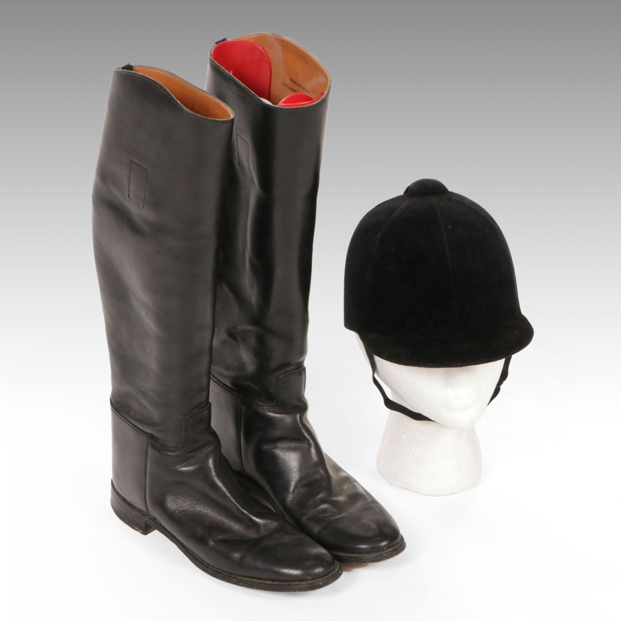 Marlborough Riding Boots with Child's Riding Helmet