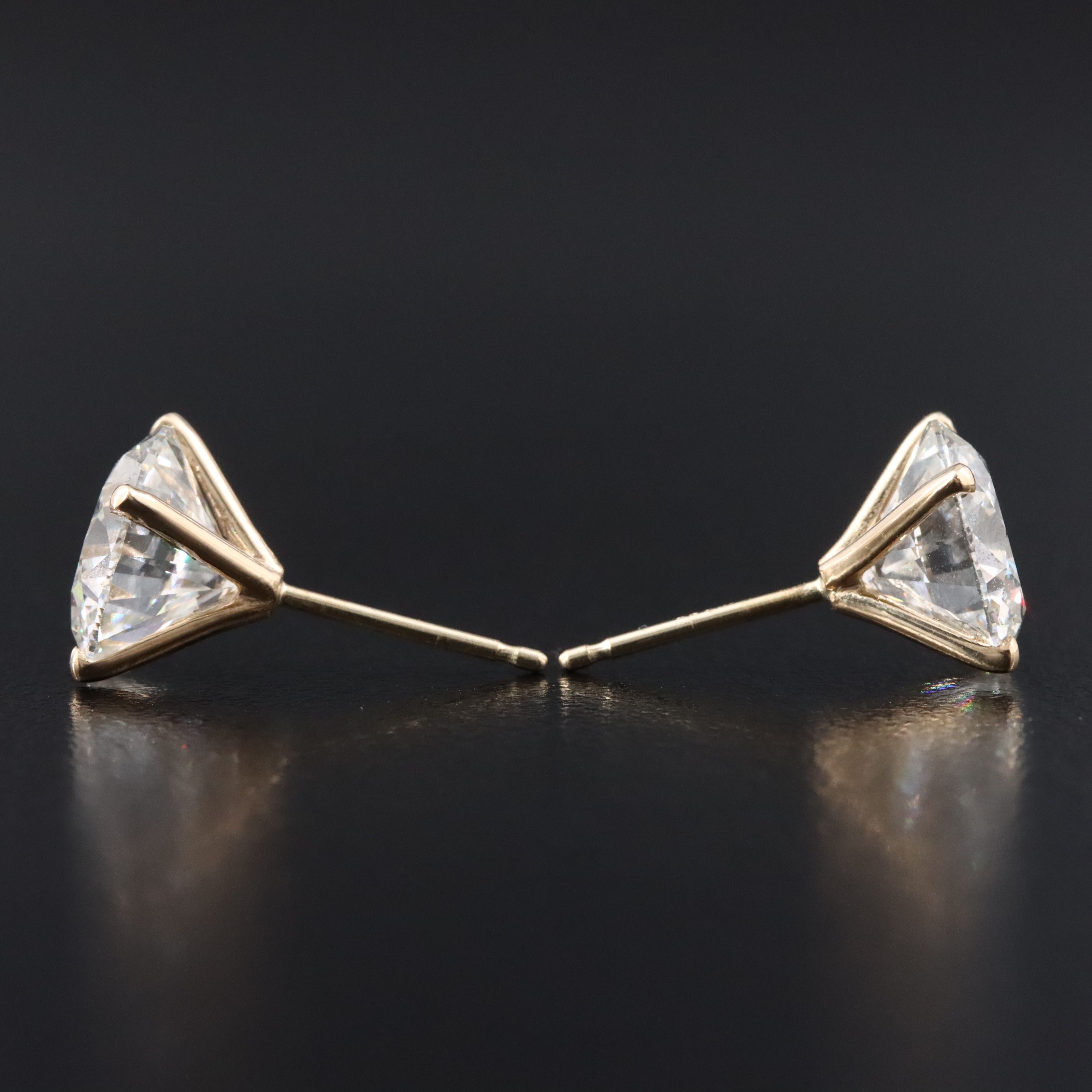 14K 5.02 CTW Lab Grown Diamond Stud Earrings with IGI Reports