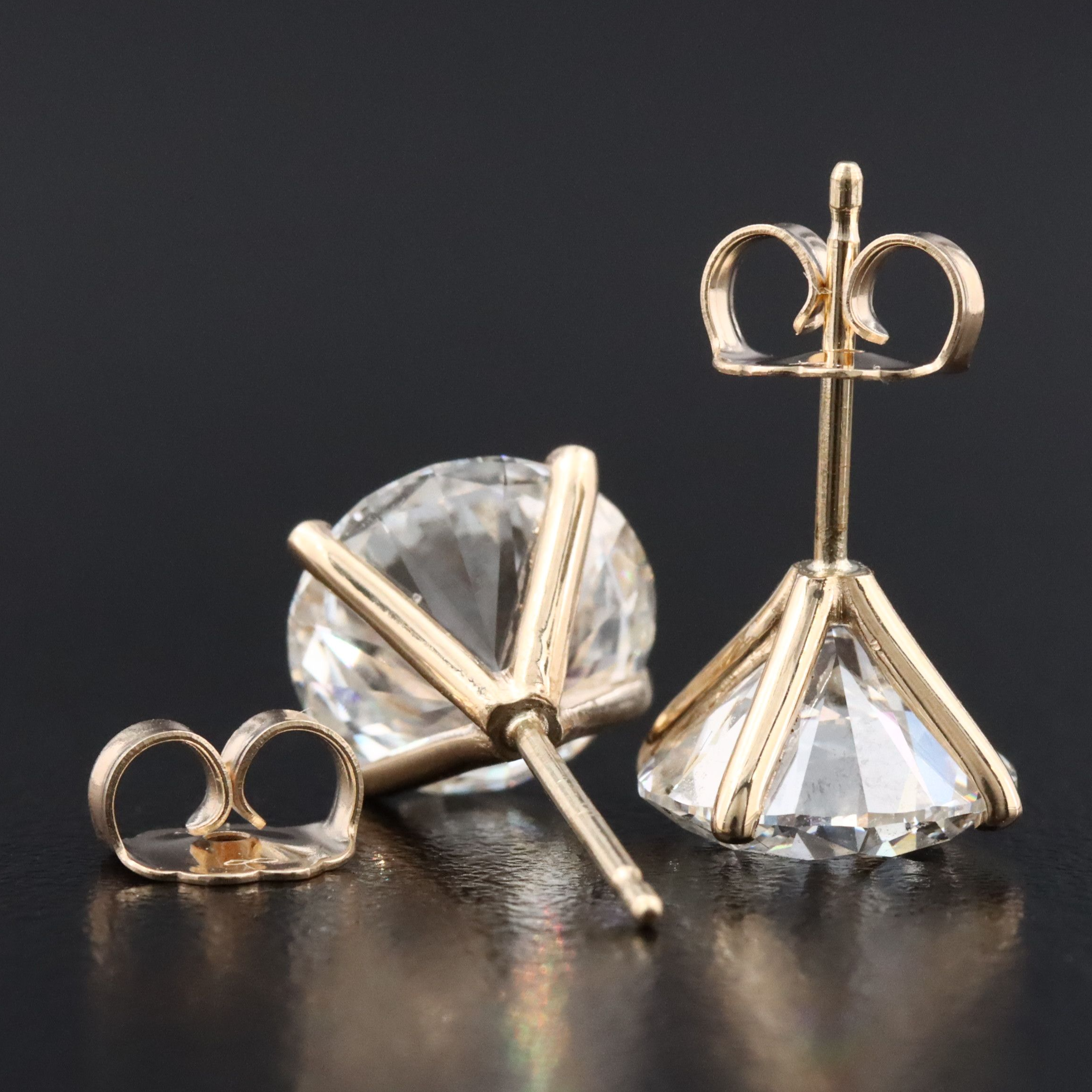 14K 5.02 CTW Lab Grown Diamond Stud Earrings with IGI Reports