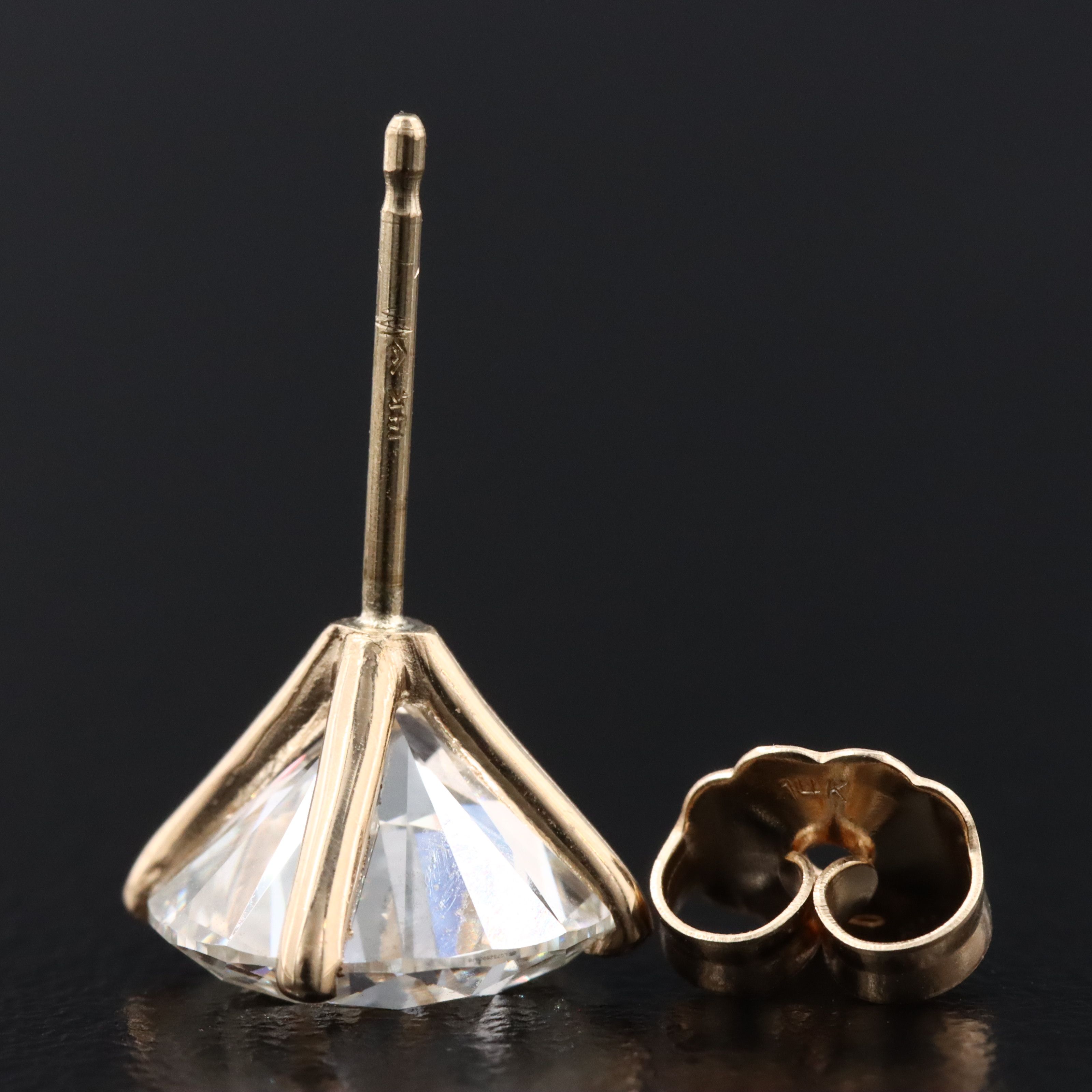 14K 5.02 CTW Lab Grown Diamond Stud Earrings with IGI Reports