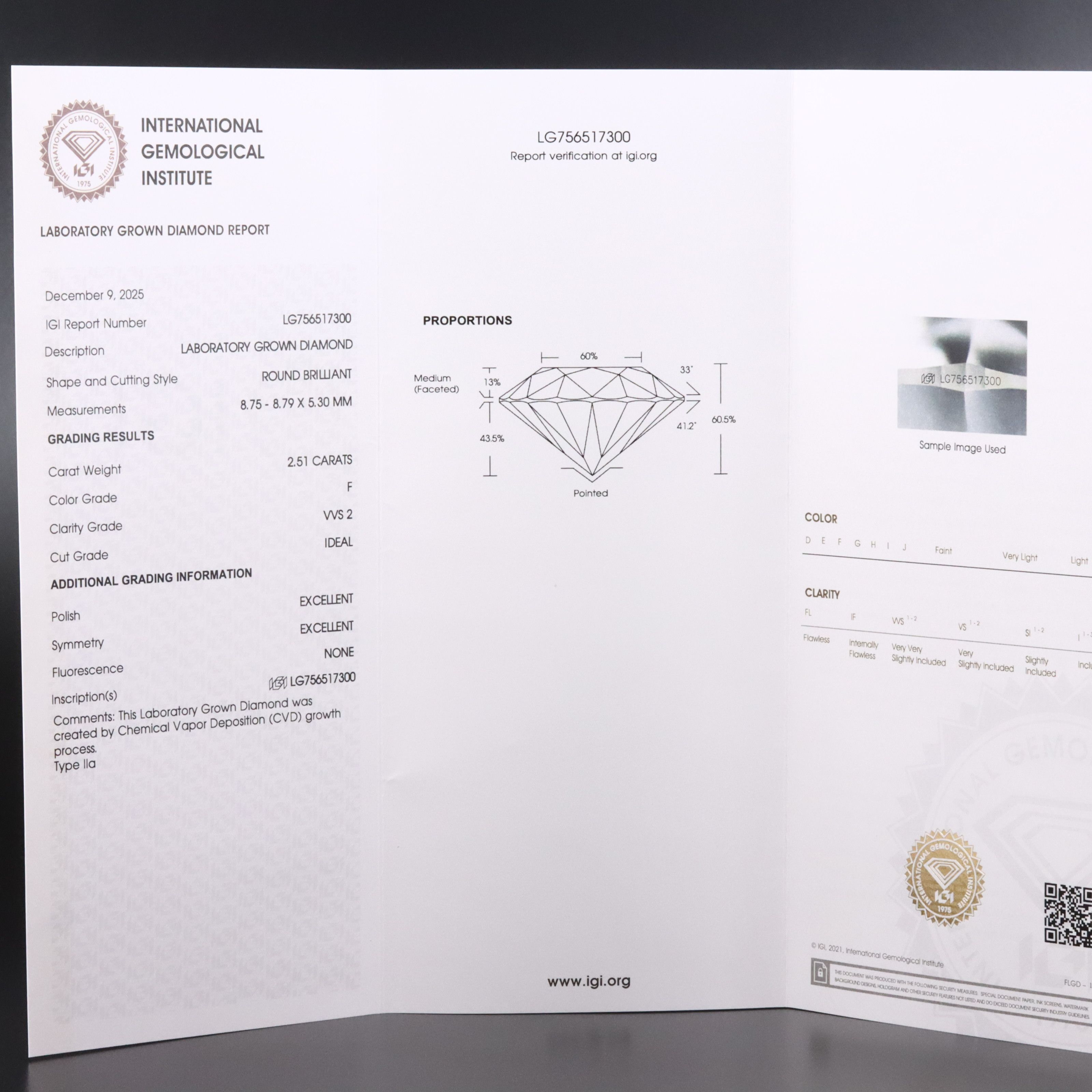 14K 5.02 CTW Lab Grown Diamond Stud Earrings with IGI Reports