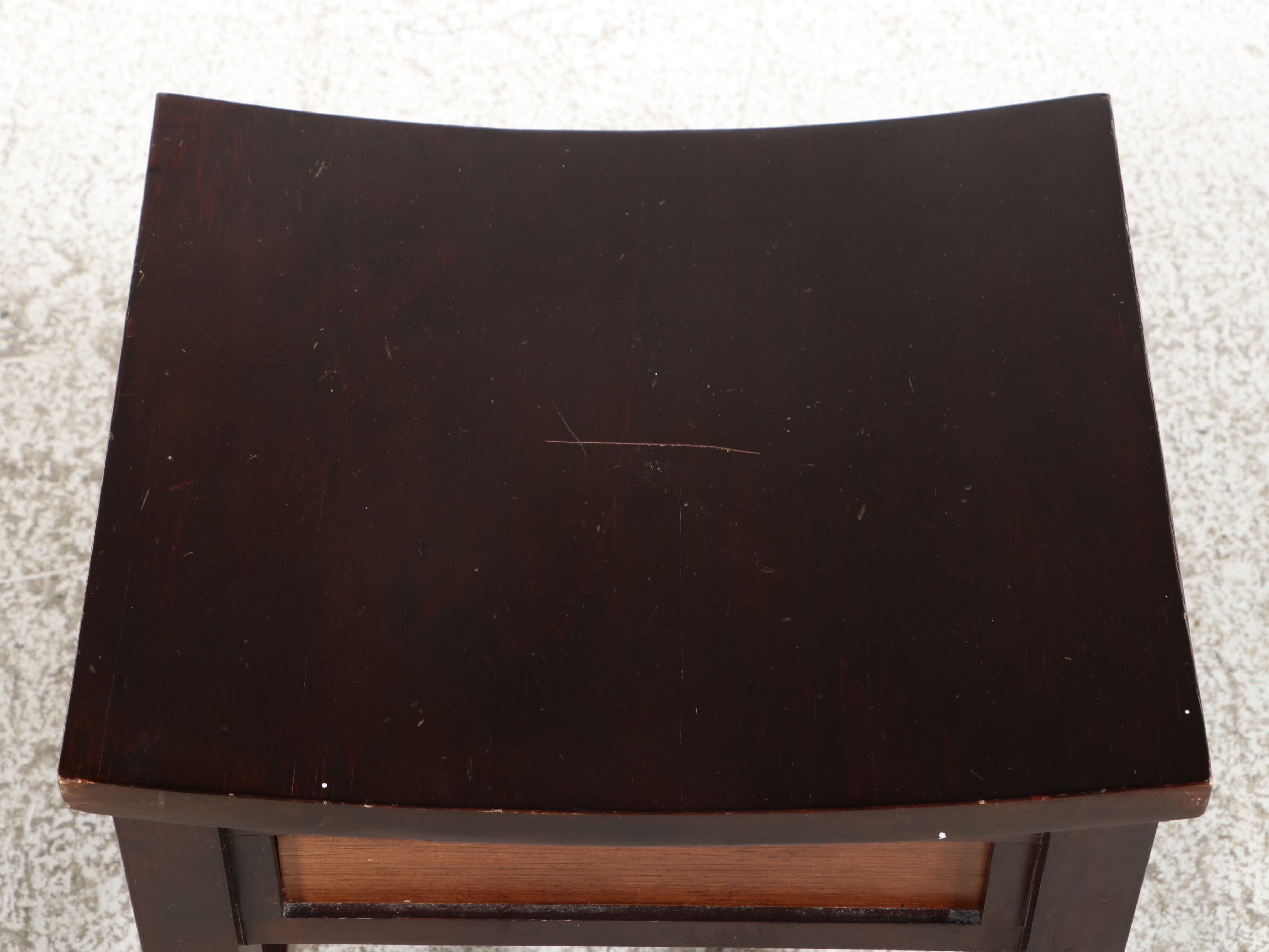 Pier 1 Imports Mahogany Finish Inset Panel Stool
