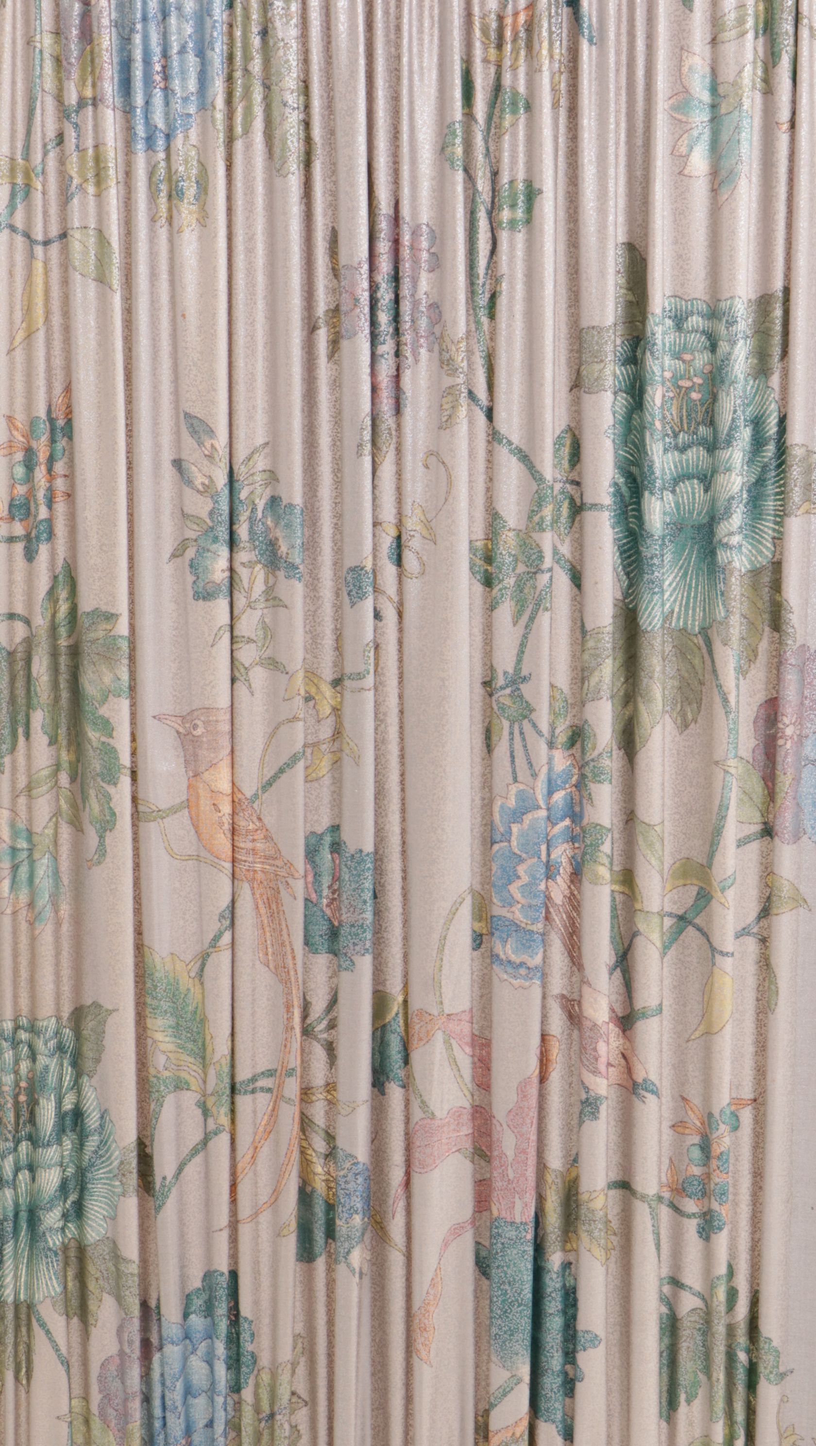 Eastlake Walnut Three-Panel Folding Screen with Fabric Panels