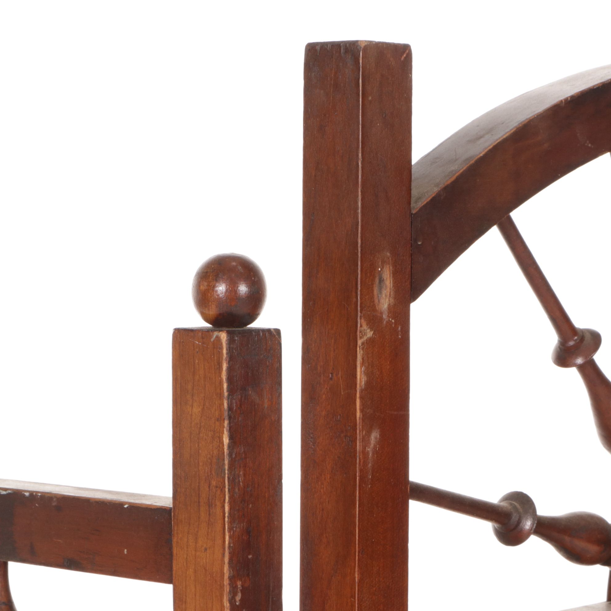 Eastlake Walnut Three-Panel Folding Screen with Fabric Panels