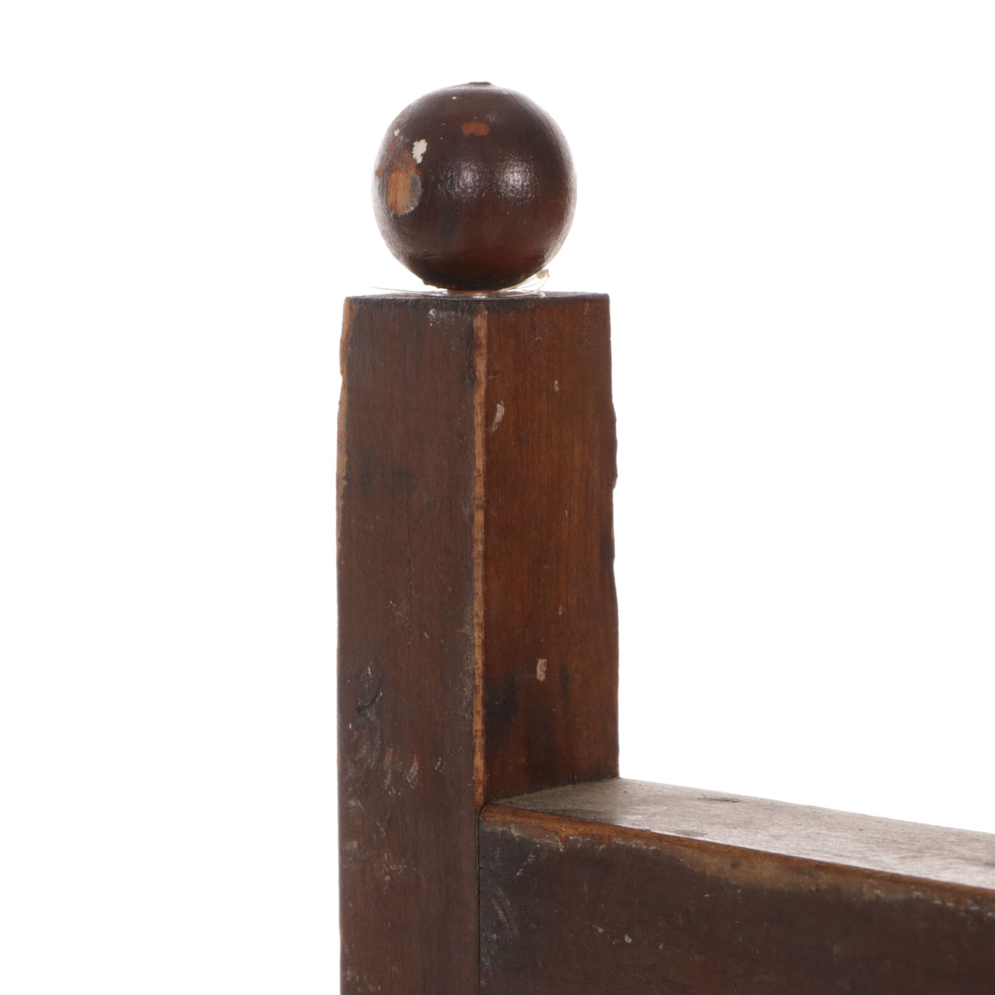 Eastlake Walnut Three-Panel Folding Screen with Fabric Panels