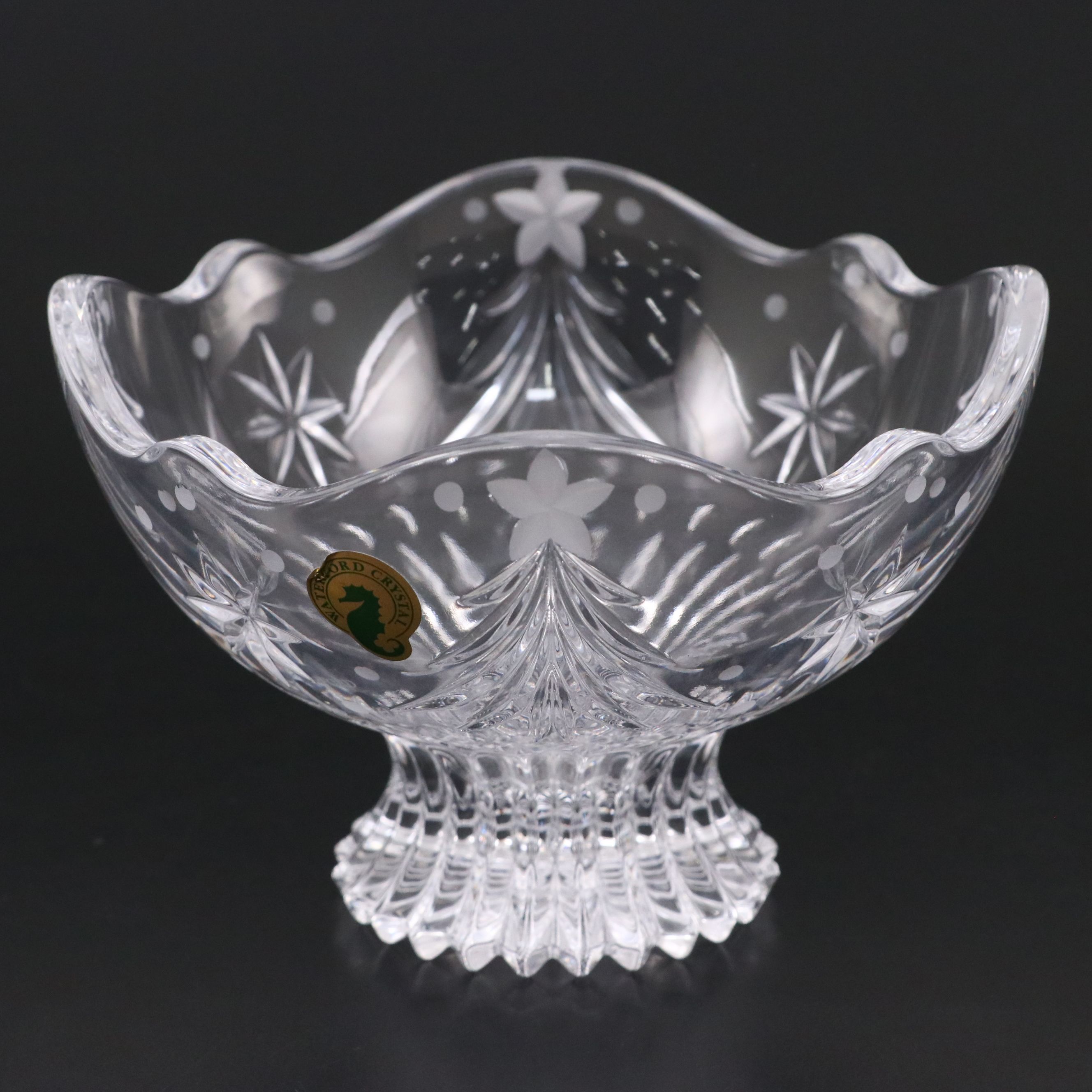 Waterford "Christmas Night" Crystal Footed Bowl