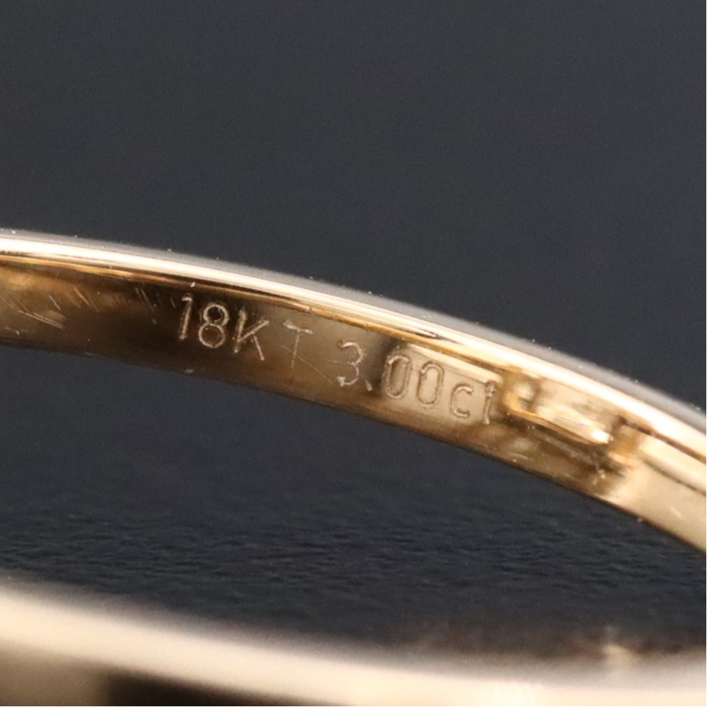 18K 3.00 CT Lab Grown Diamond Solitaire Ring with IGI Report