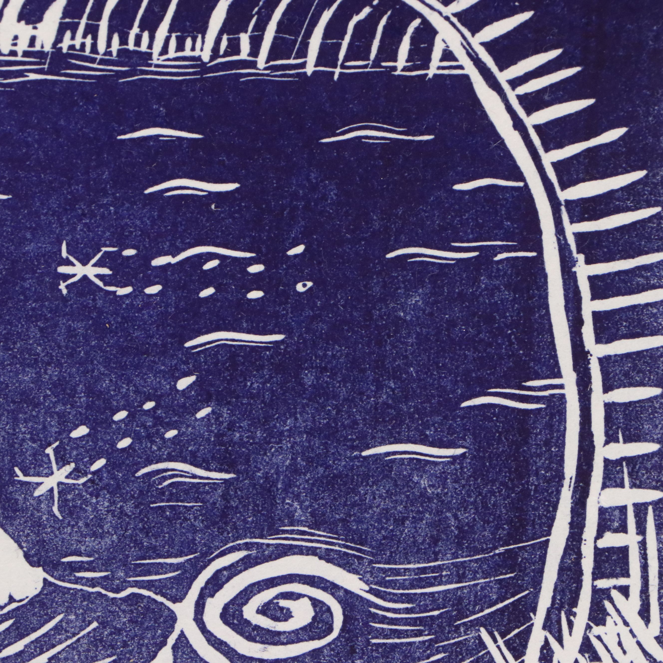 Kazuko Miyamoto Woodblock "After the Rainfall," Late 20th Century