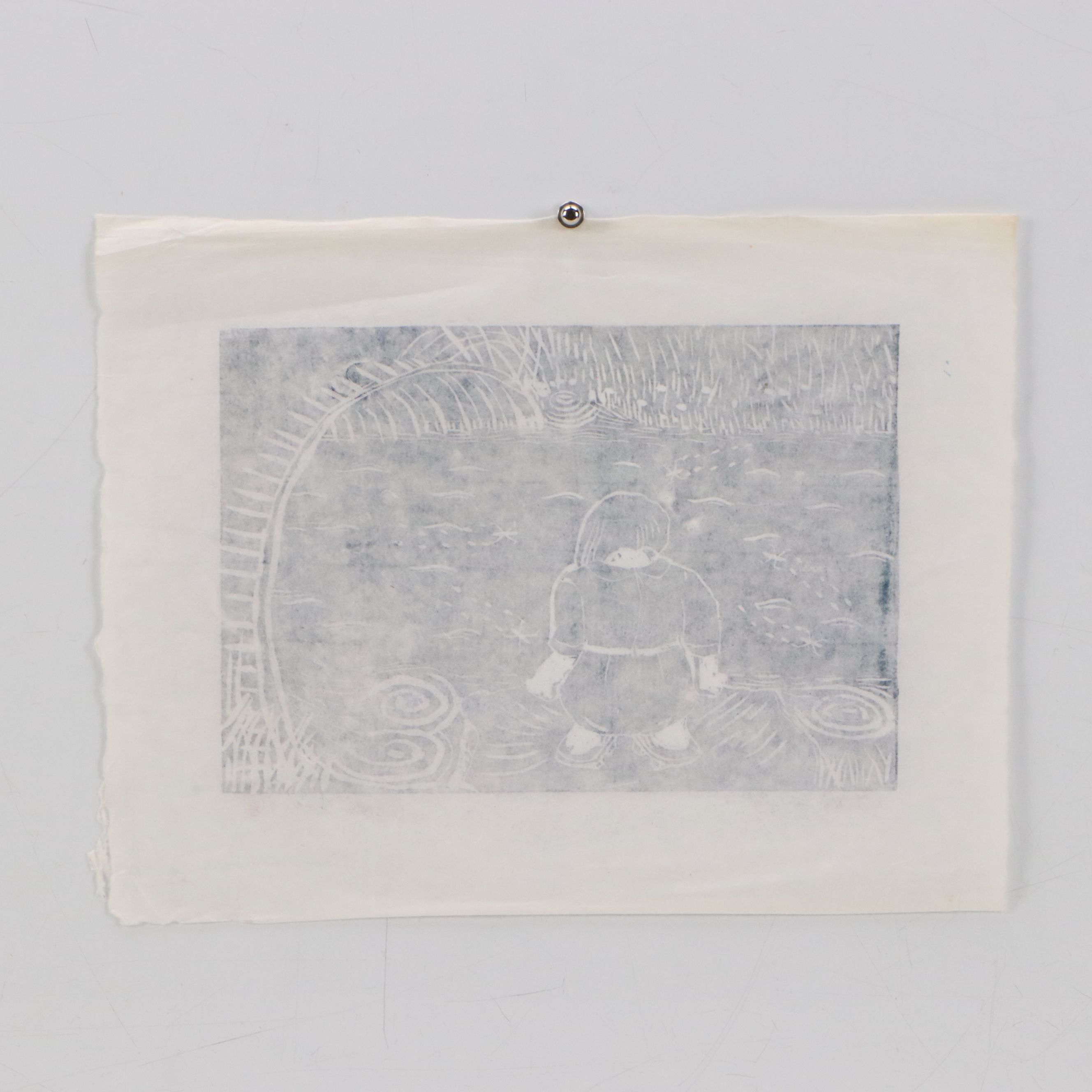 Kazuko Miyamoto Woodblock "After the Rainfall," Late 20th Century