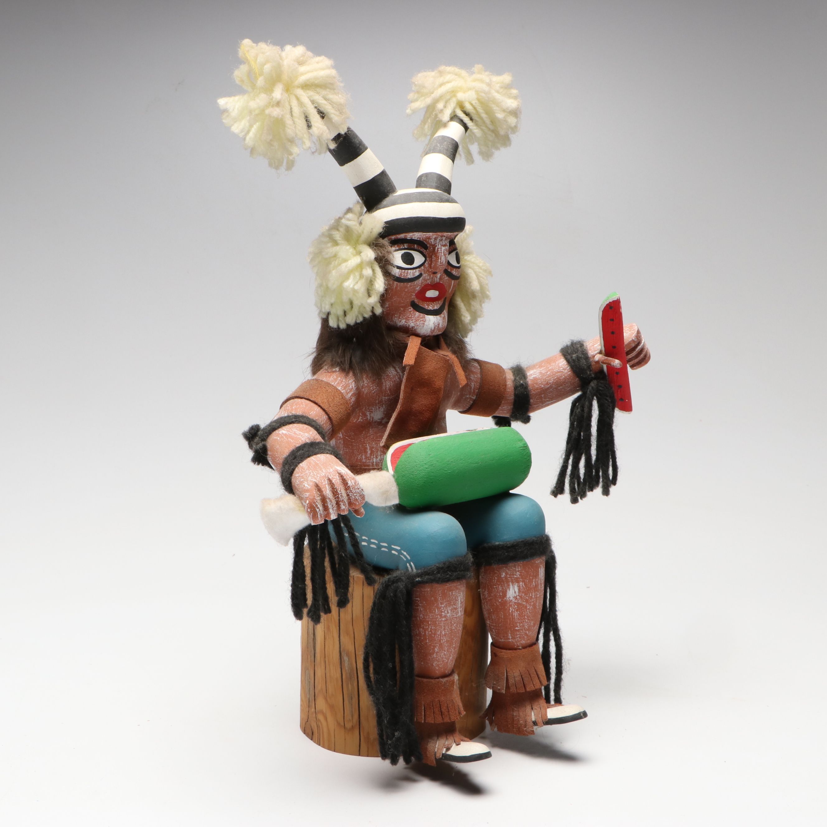 Artist Signed Polychrome "Clown Kachina"