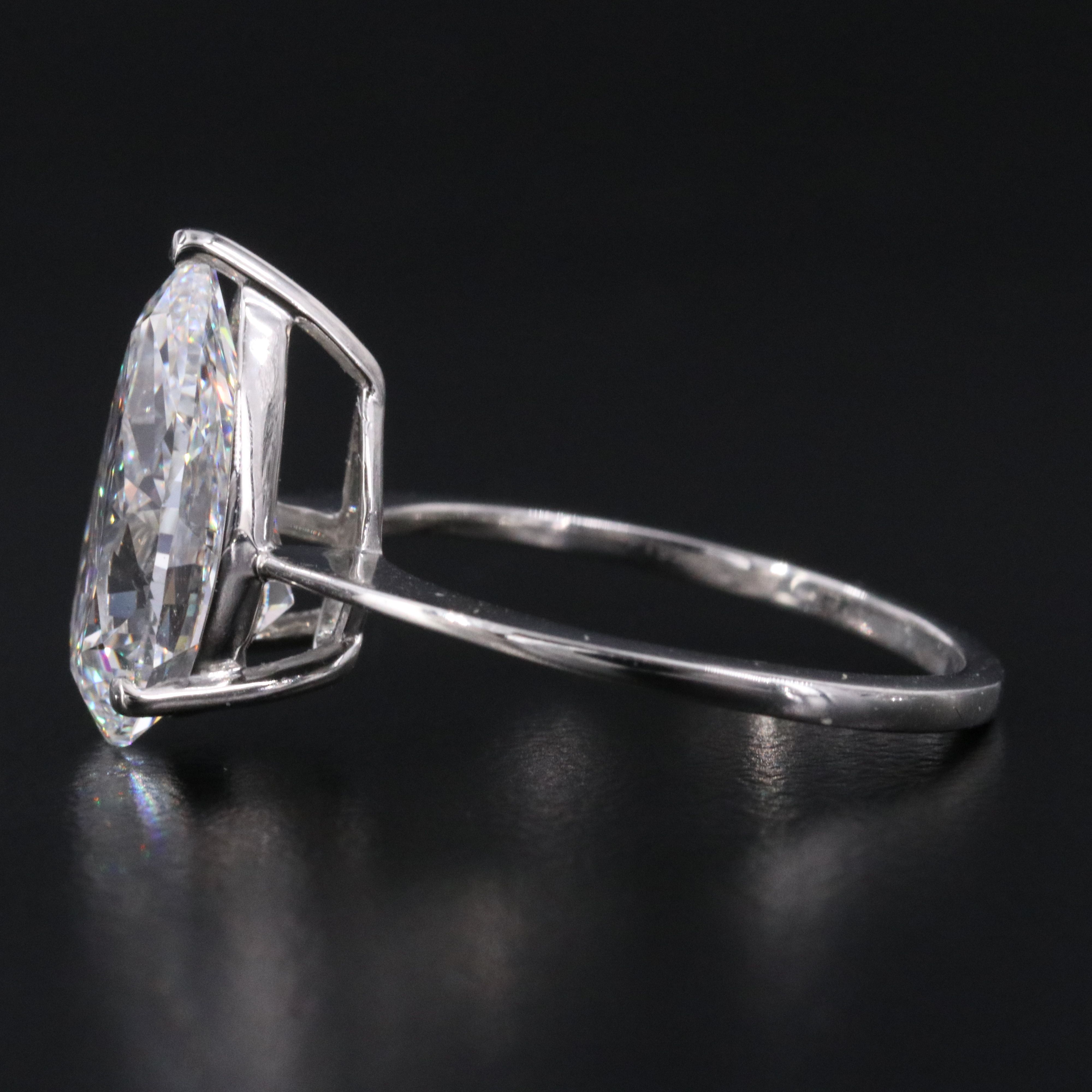 Platinum 4.09 CT Lab Grown Diamond Solitaire Ring with IGI Report