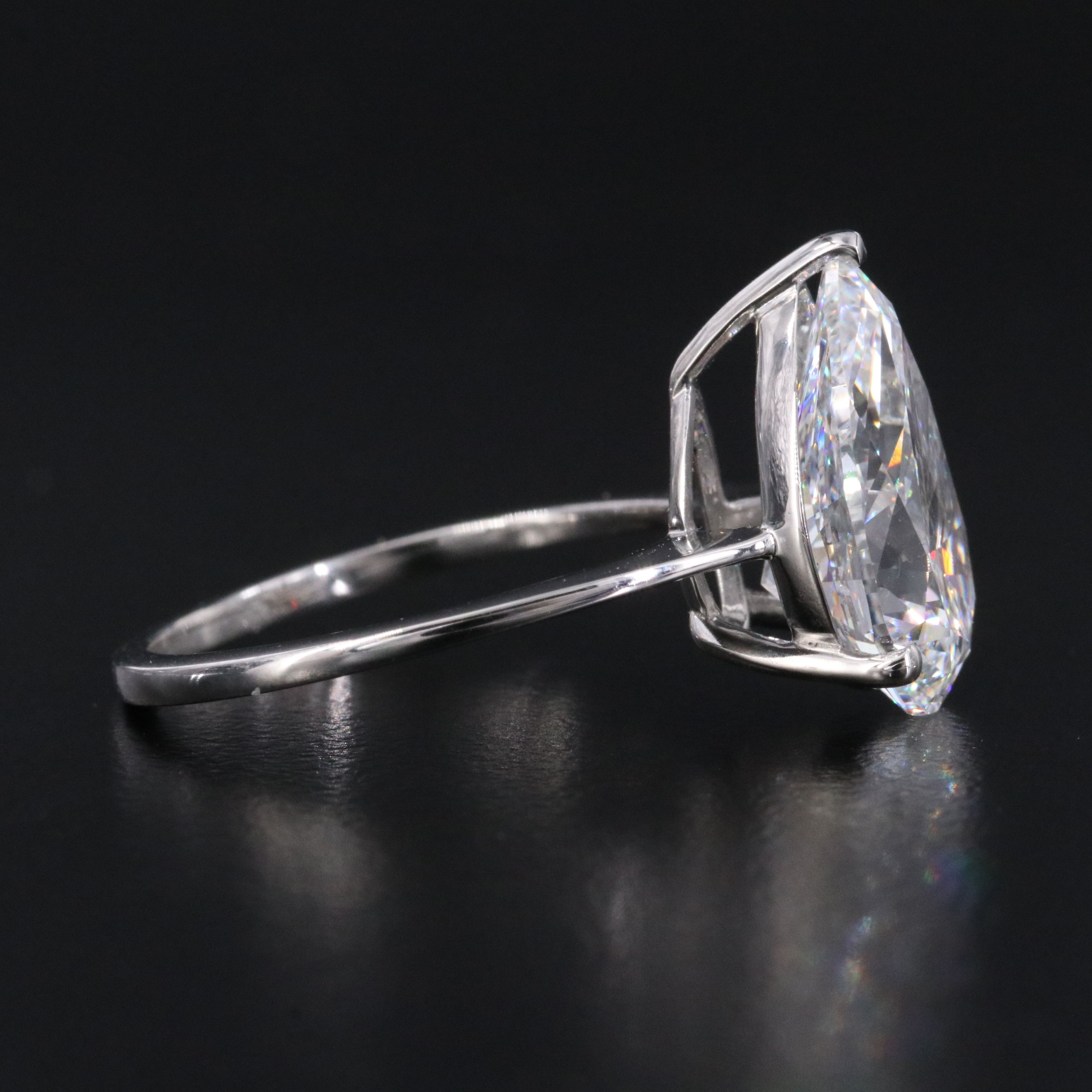 Platinum 4.09 CT Lab Grown Diamond Solitaire Ring with IGI Report