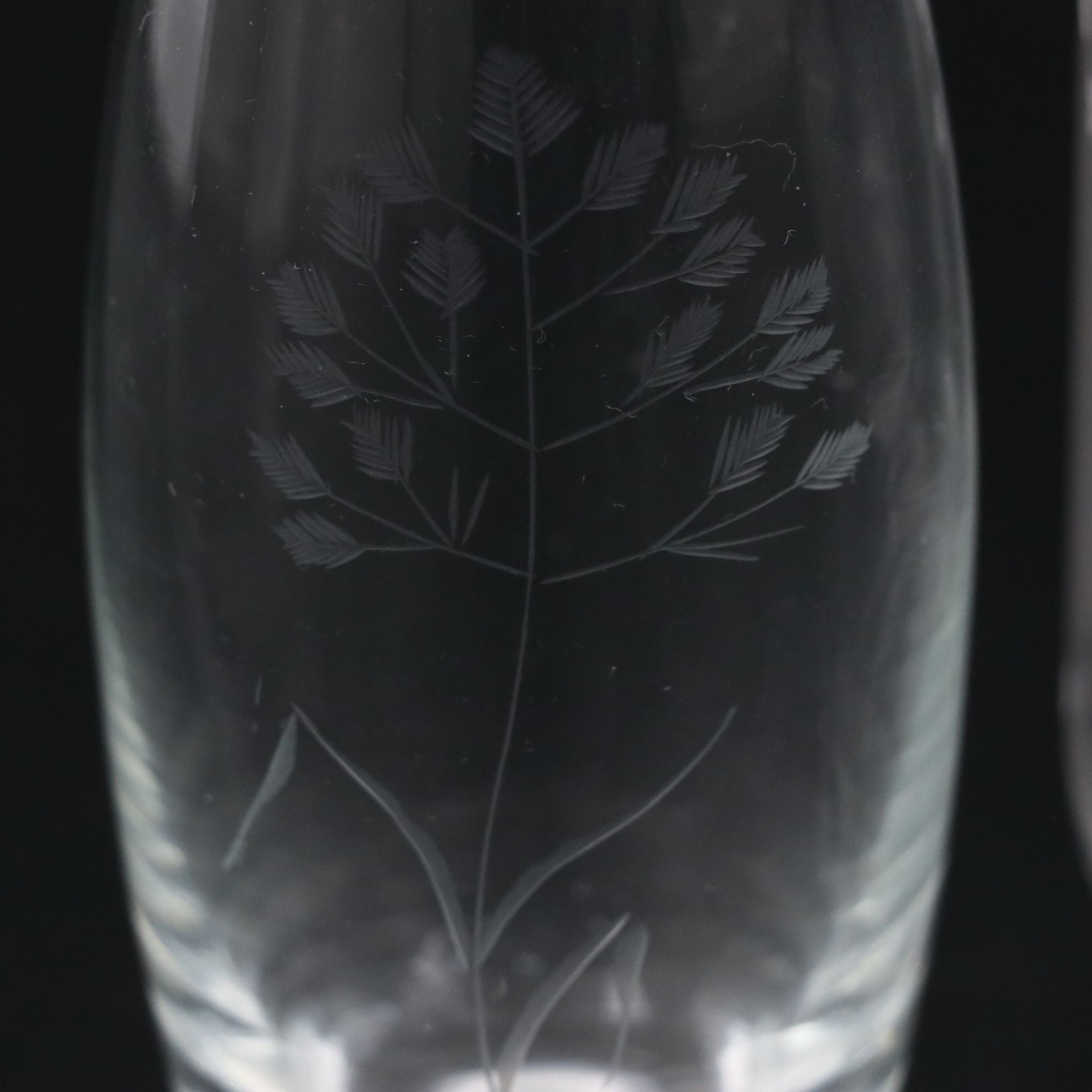 Waterford Crystal "Flora" Marquis Collection Vases with Other Etched Glass Vase