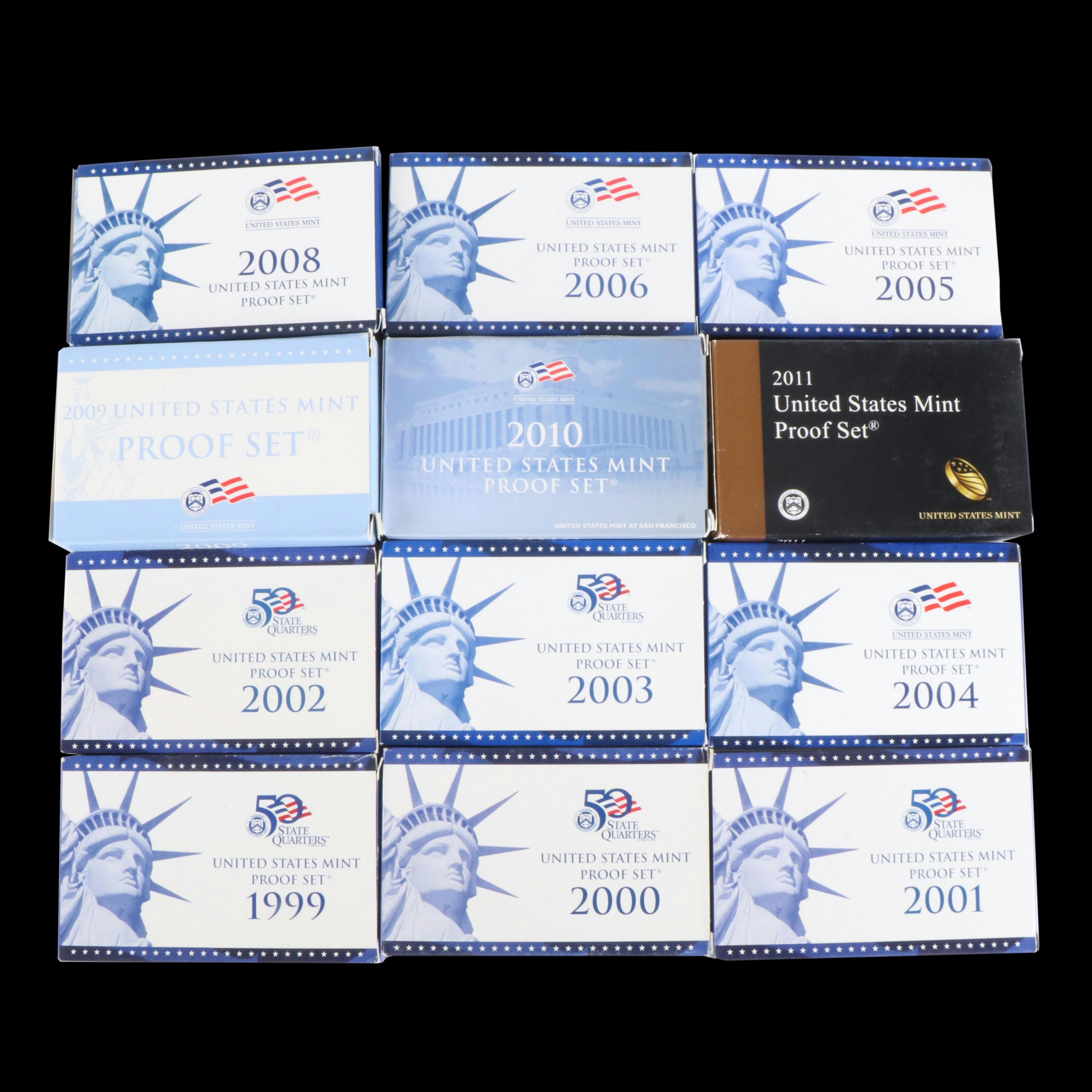 Group of Thirty-One Different Modern U.S. Proof Sets