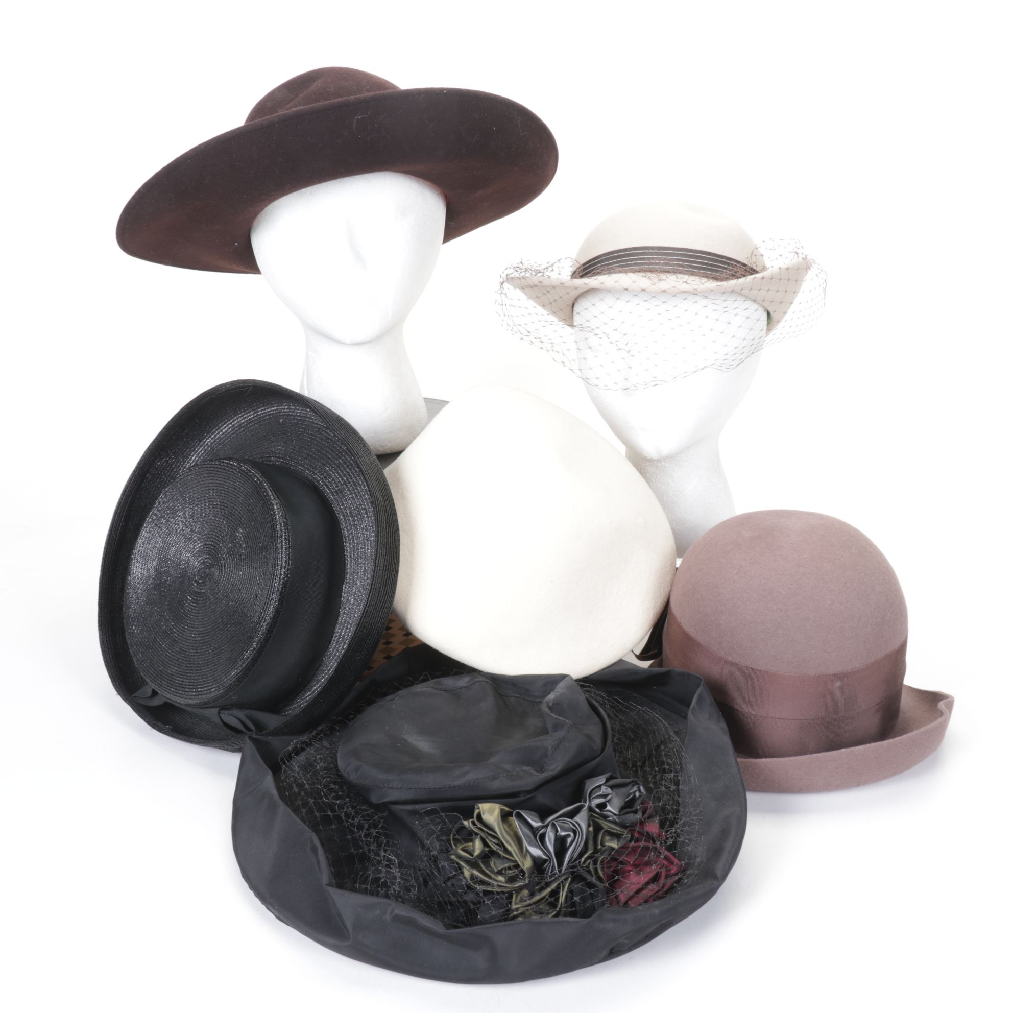 Excello, Laura Ashley, Ophelie, Valerie Modes and More Wool Felt Hats