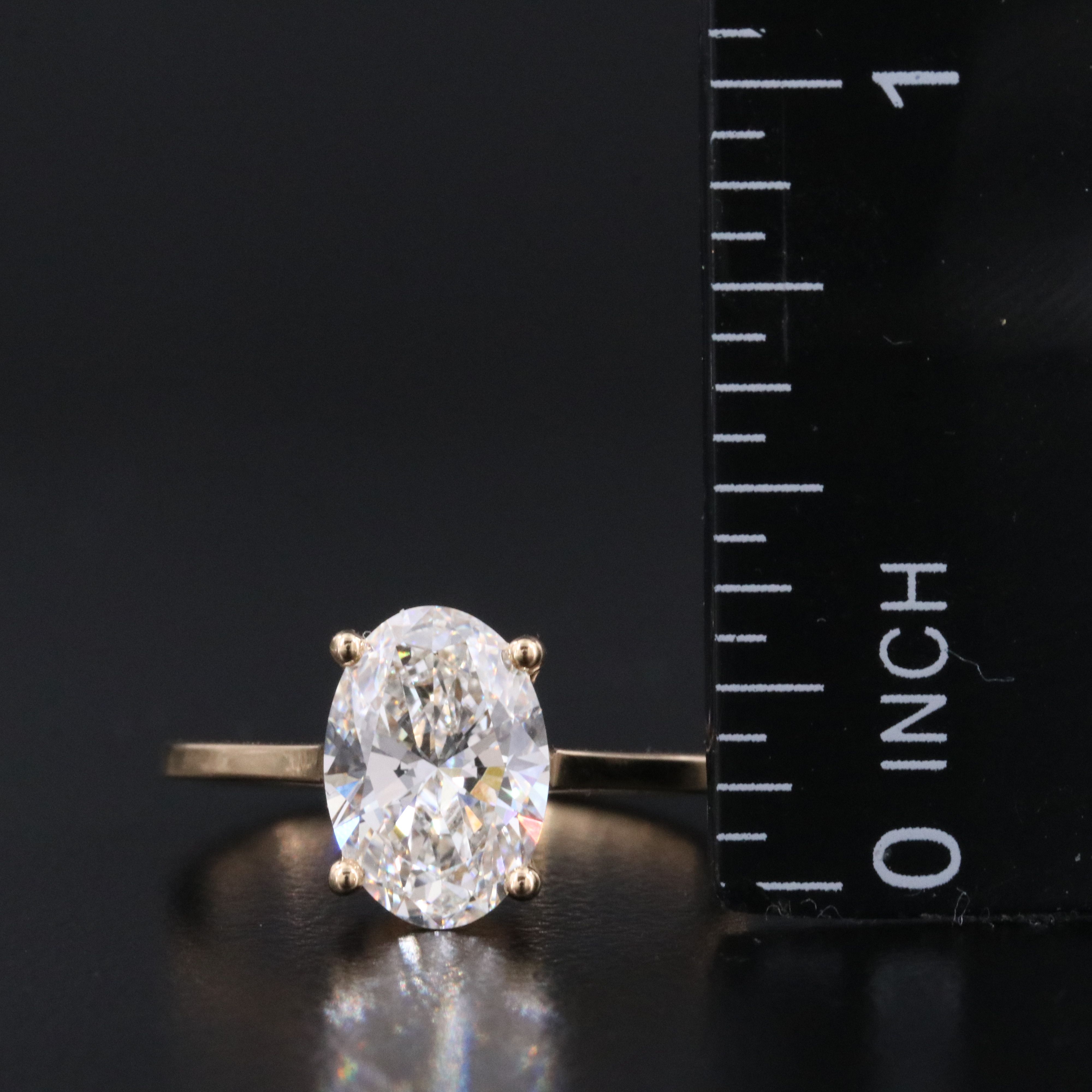 18K 1.98 CT Lab Grown Diamond Solitaire Ring with IGI Report