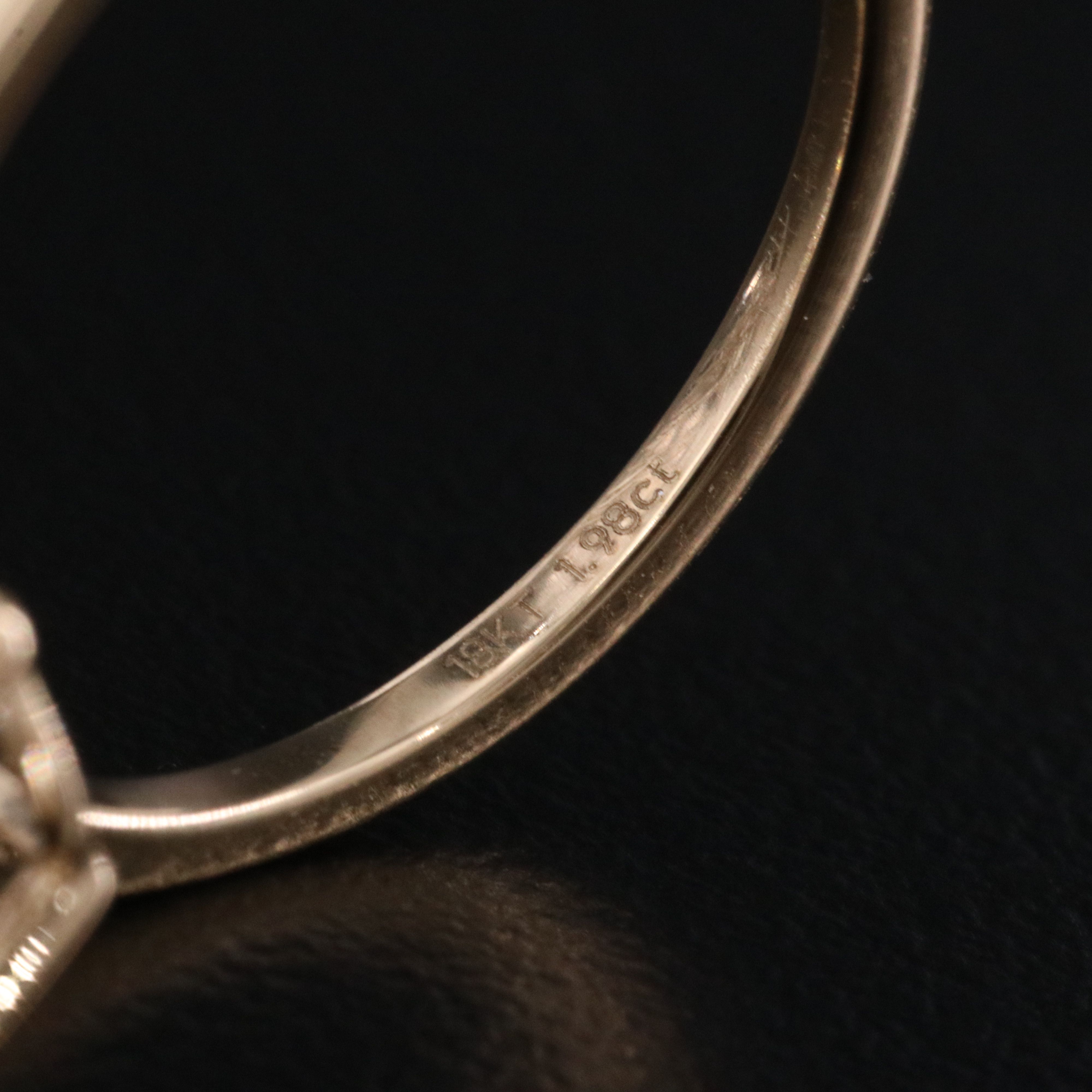 18K 1.98 CT Lab Grown Diamond Solitaire Ring with IGI Report