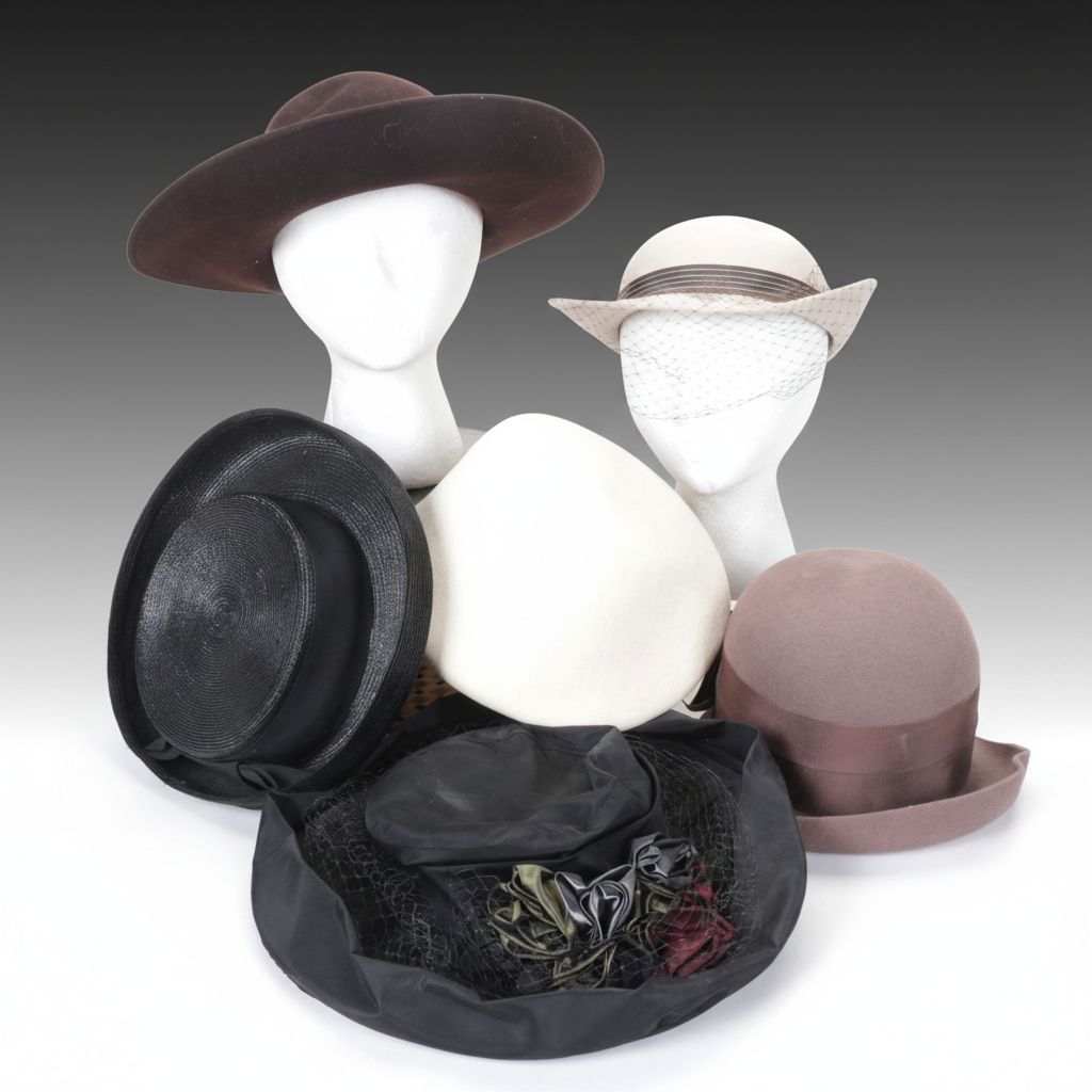Excello, Laura Ashley, Ophelie, Valerie Modes and More Wool Felt Hats