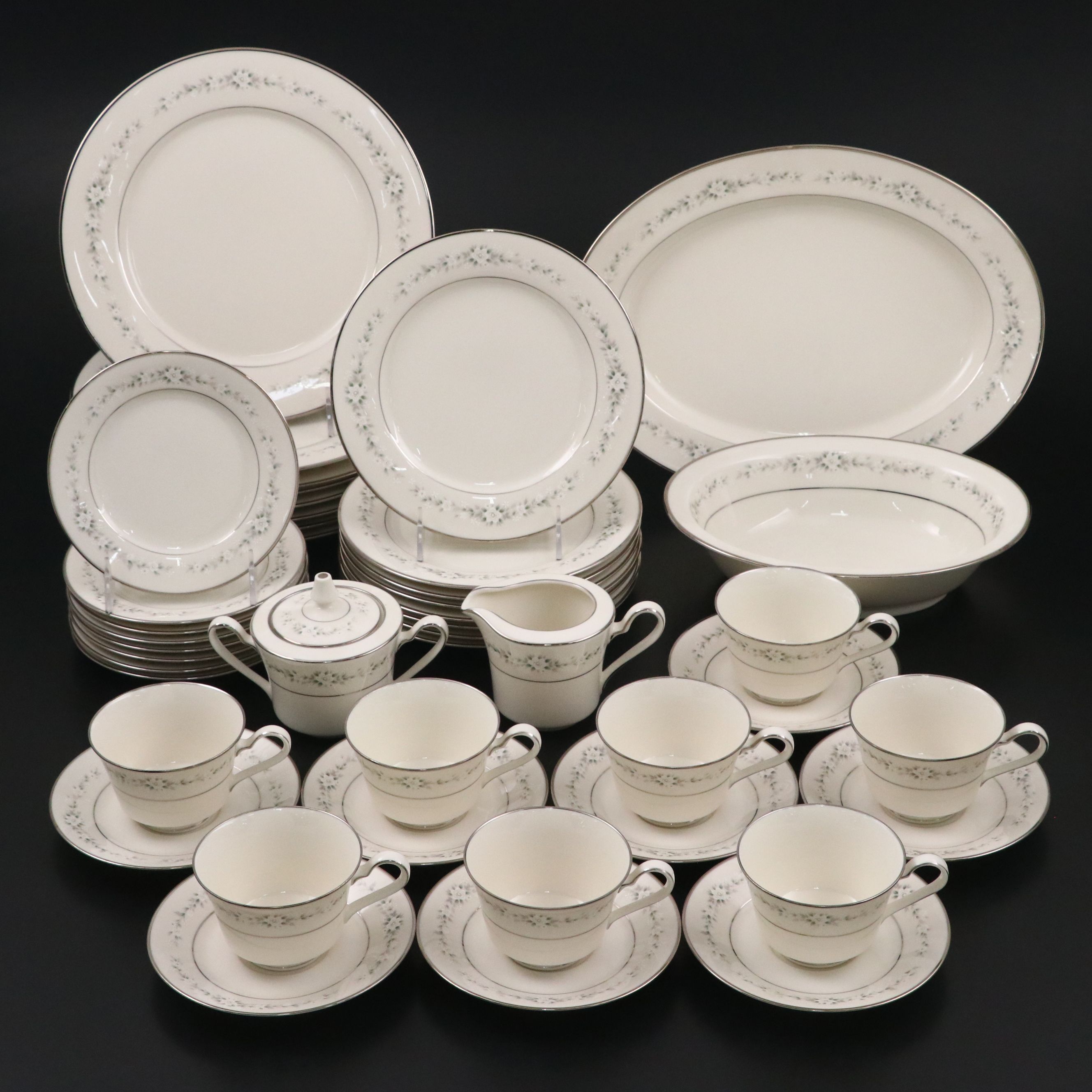 Noritake "Heather" Porcelain Dinnerware and Serving Pieces, 1966-1989