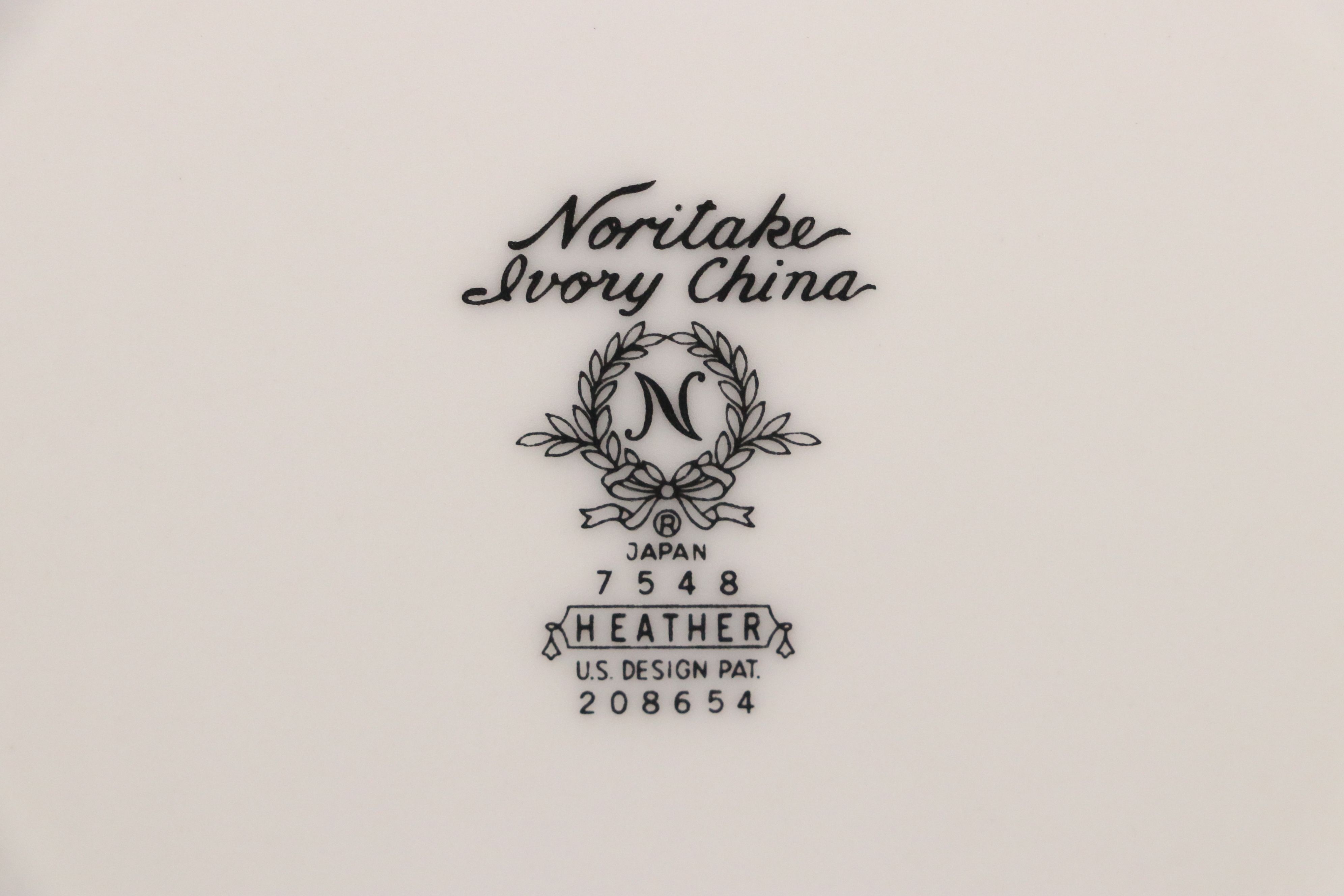 Noritake "Heather" Porcelain Dinnerware and Serving Pieces, 1966-1989