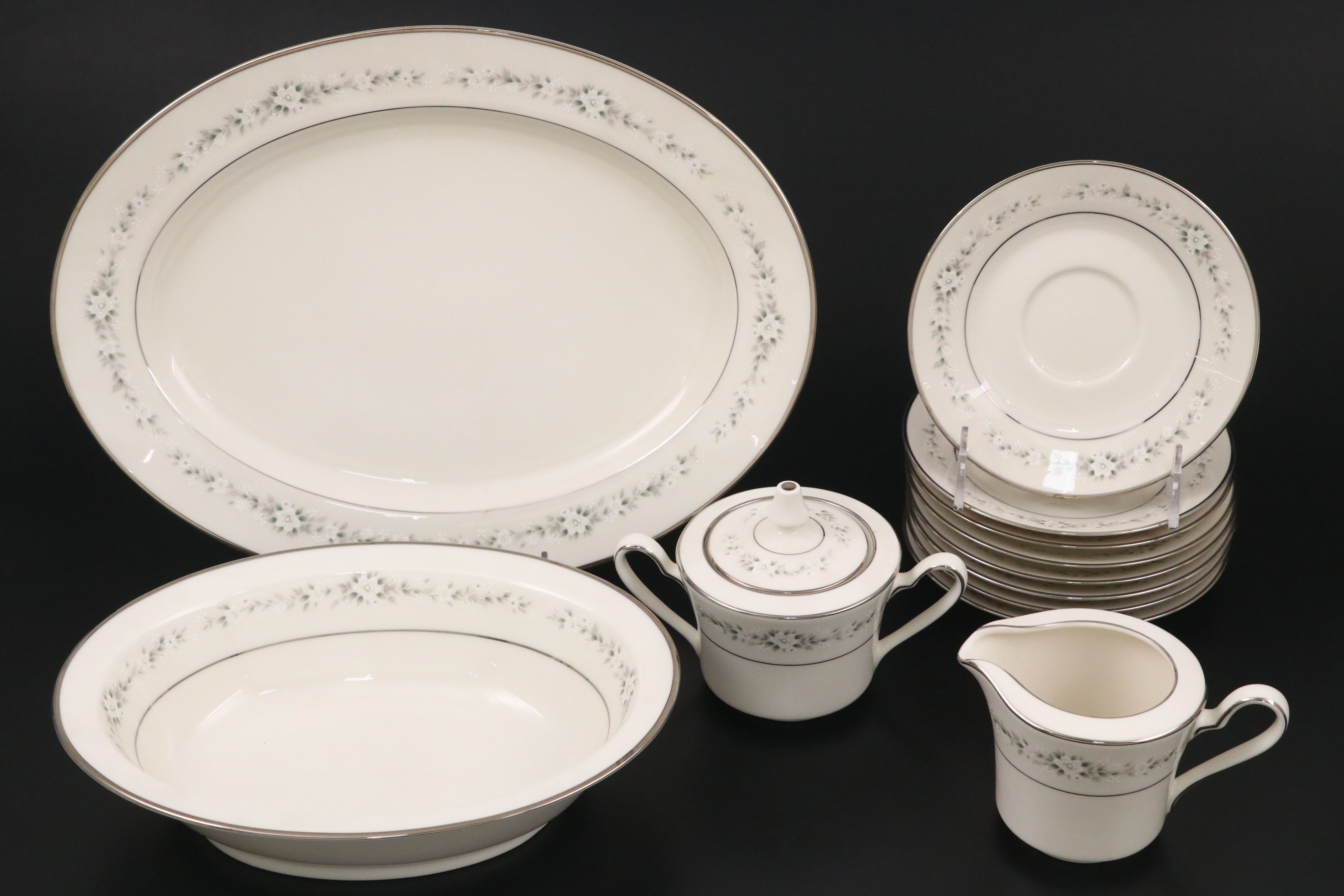 Noritake "Heather" Porcelain Dinnerware and Serving Pieces, 1966-1989