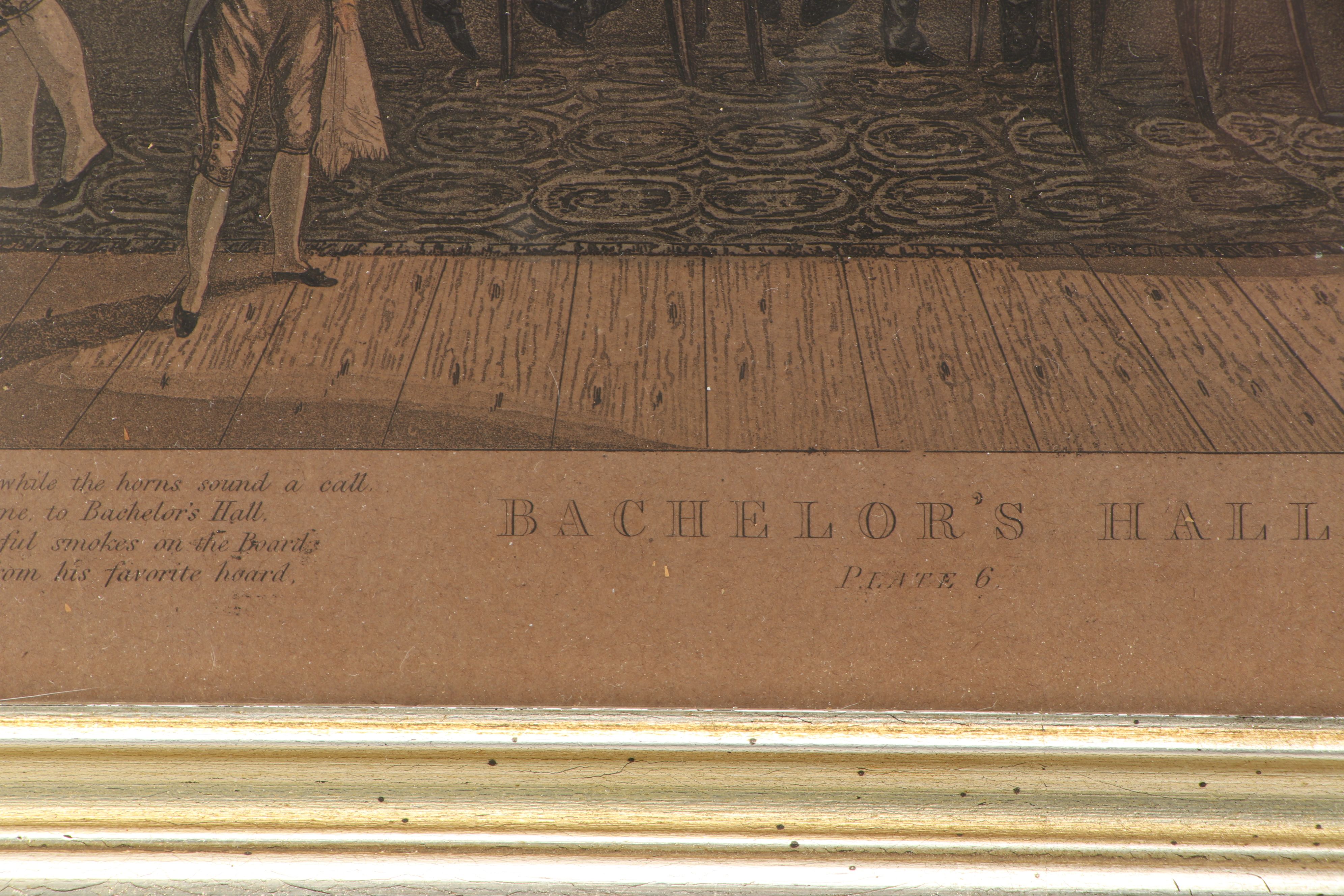 After Francis Calcraft Turner Hand-Colored Engraving "Bachelor's Hall"