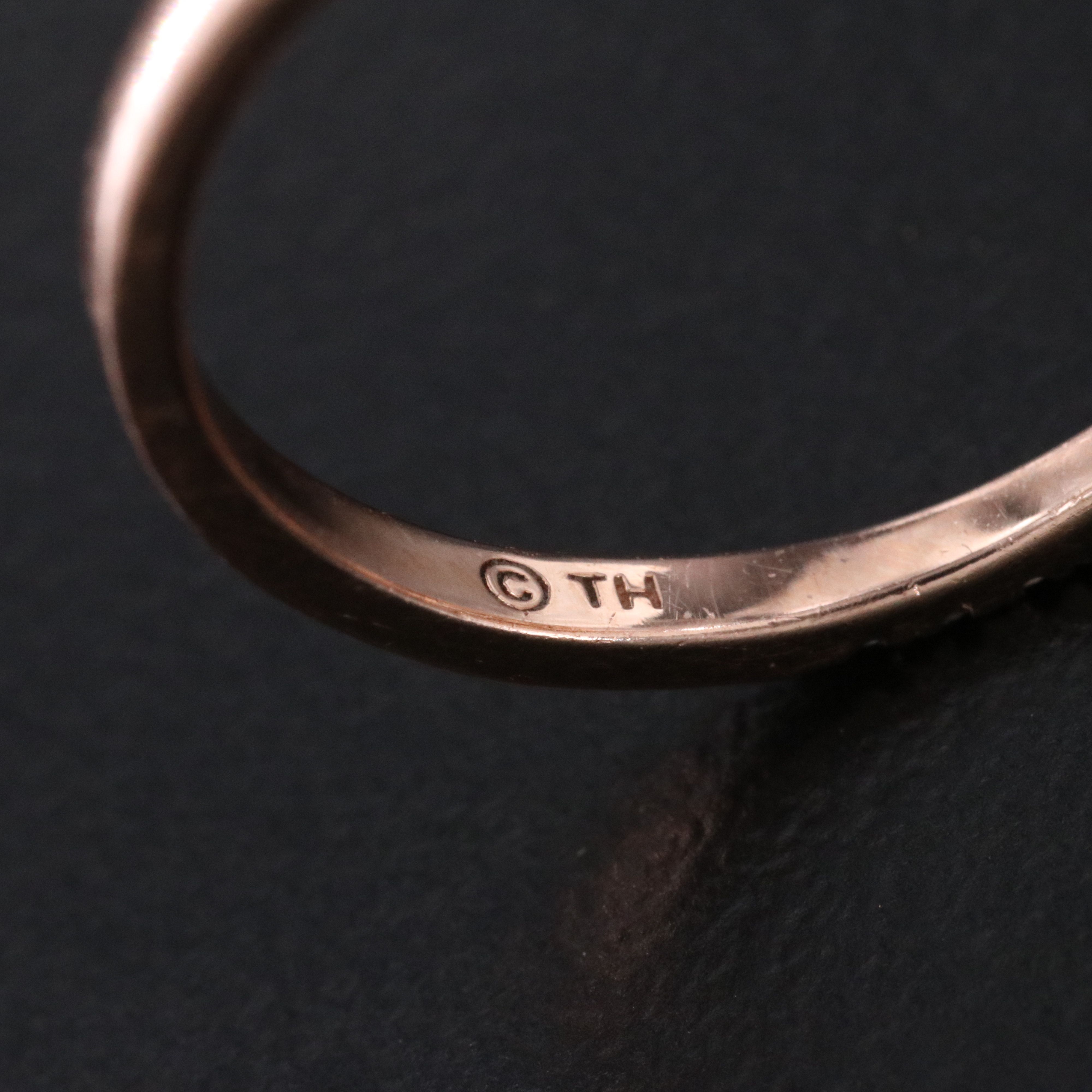 14K Rose Gold Topaz and Diamond Ring