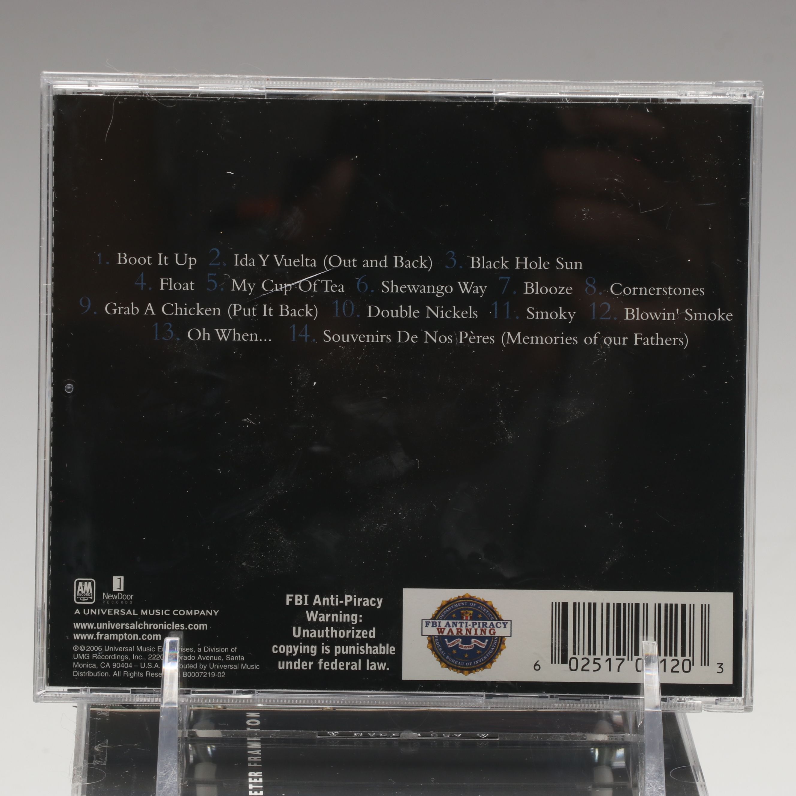 Signed Peter Frampton "Fingerprints" CDs with Baseball Caps and Magnets