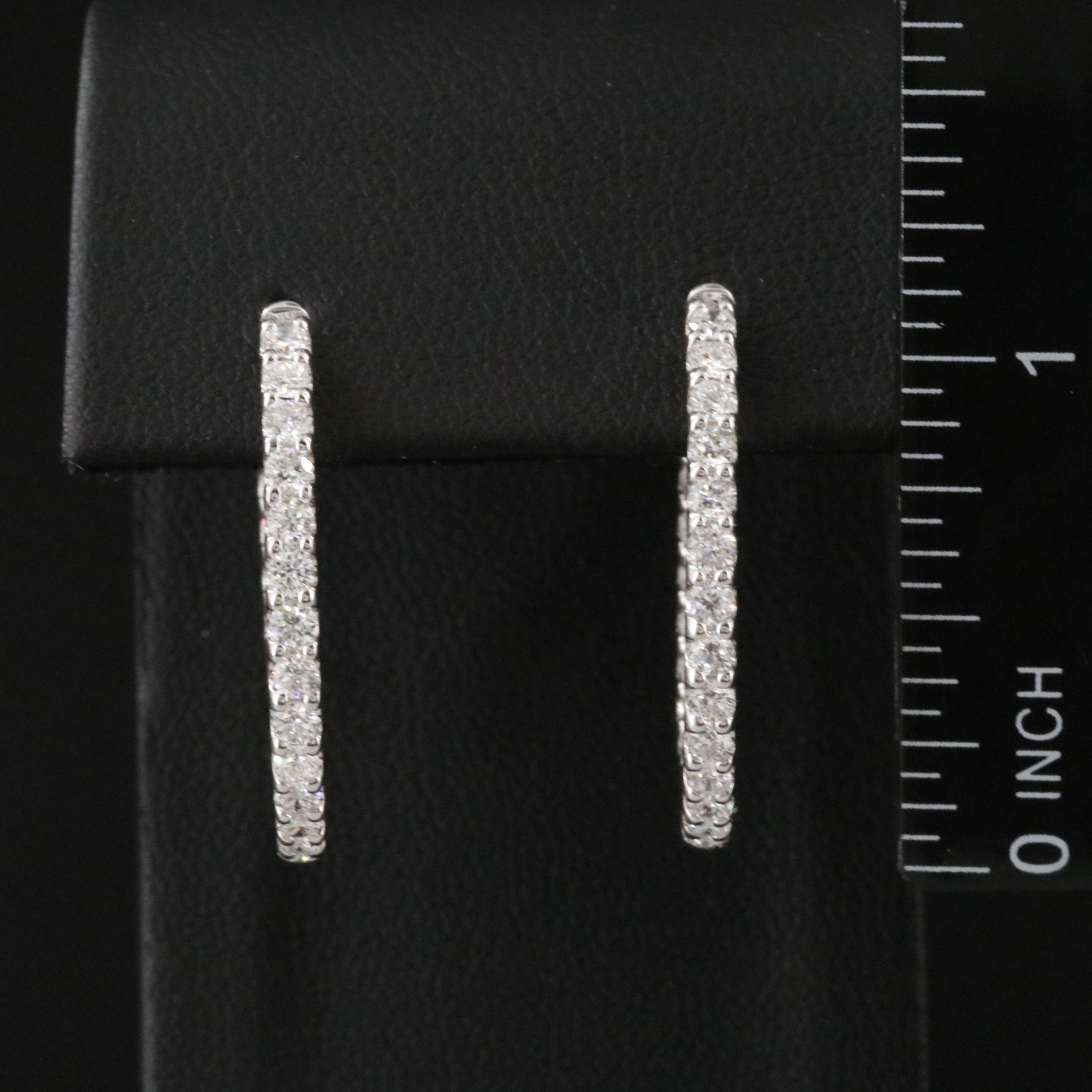 14K 2.00 CTW Lab Grown Diamond Inside-Out Hoop Earrings
