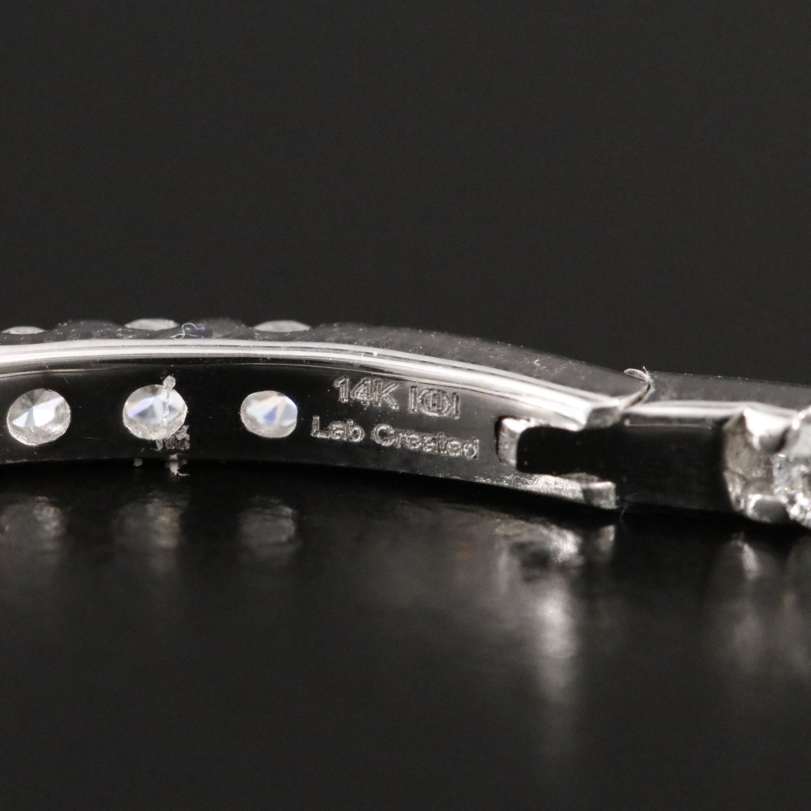 14K 2.00 CTW Lab Grown Diamond Inside-Out Hoop Earrings