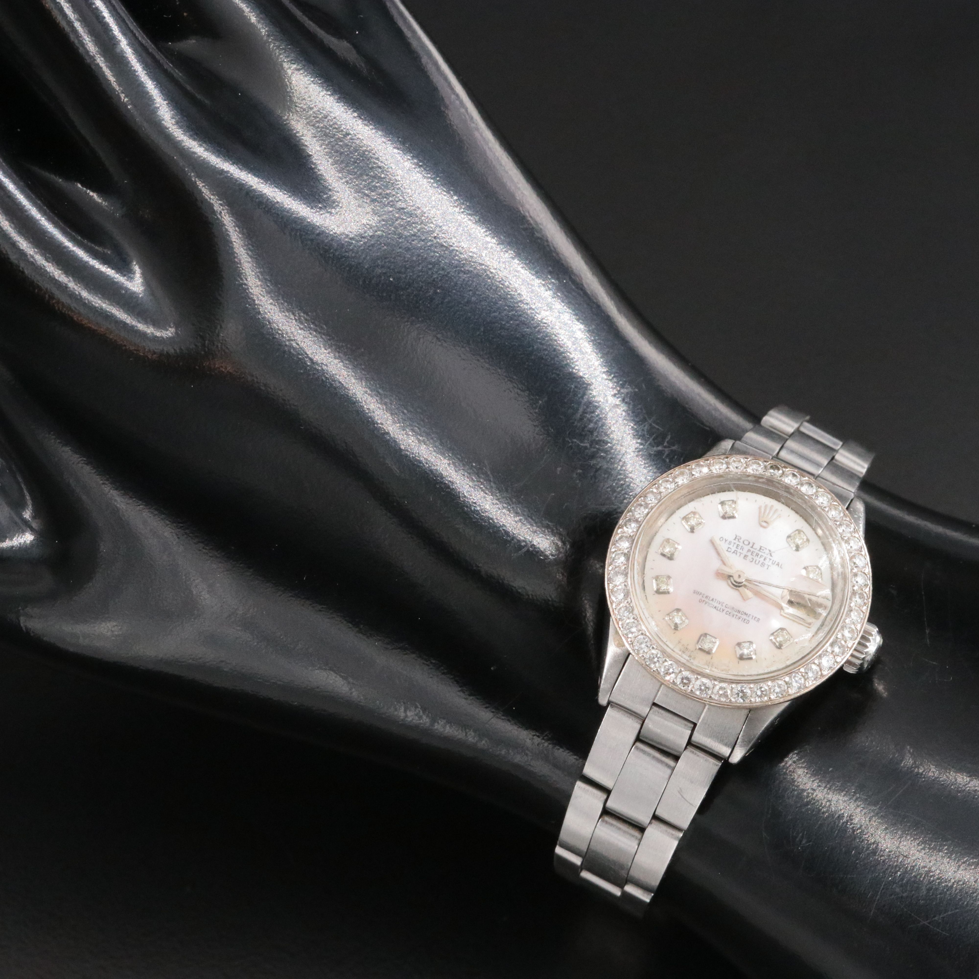 Rolex Datejust 6517 Custom Diamond Vintage Watch c.1969