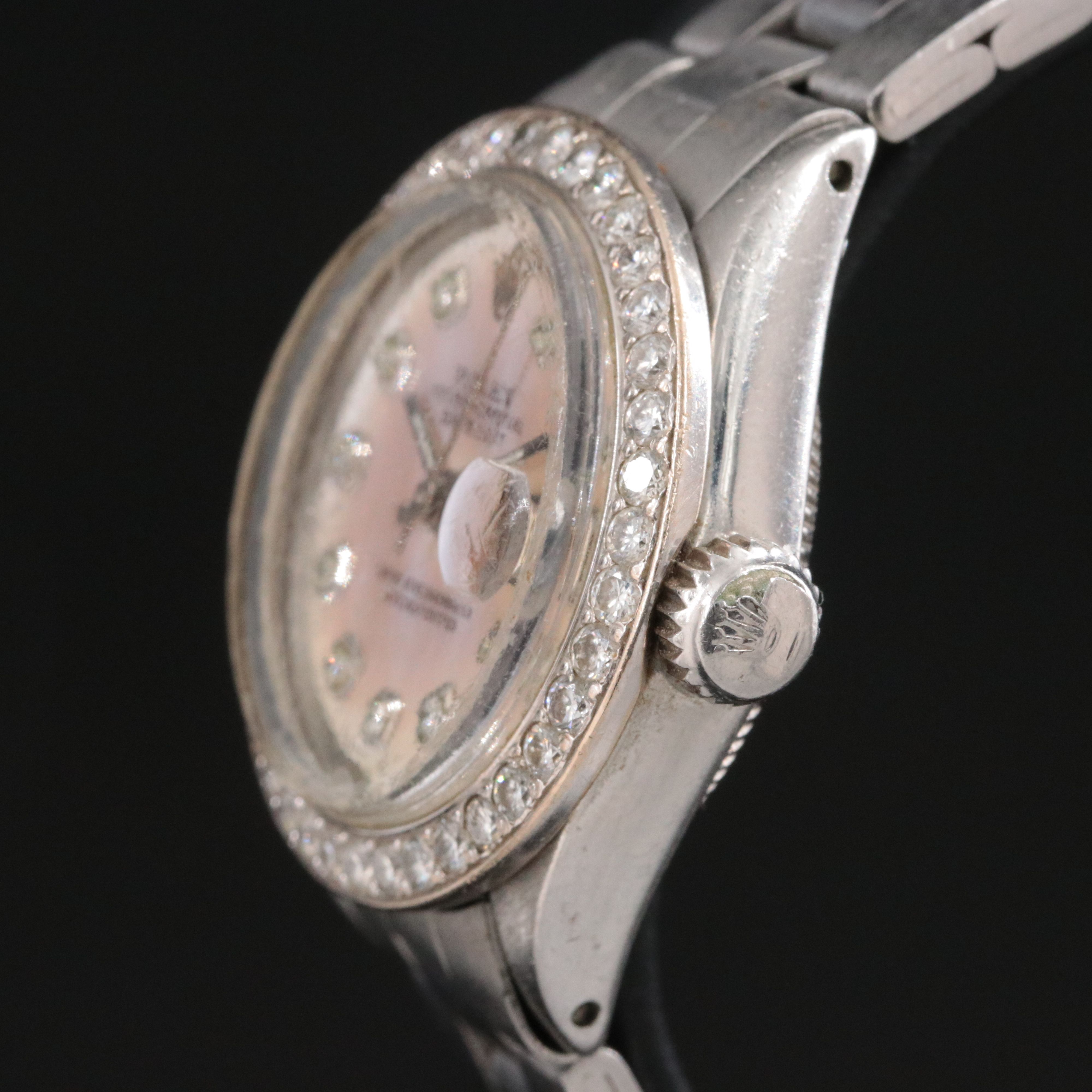 Rolex Datejust 6517 Custom Diamond Vintage Watch c.1969