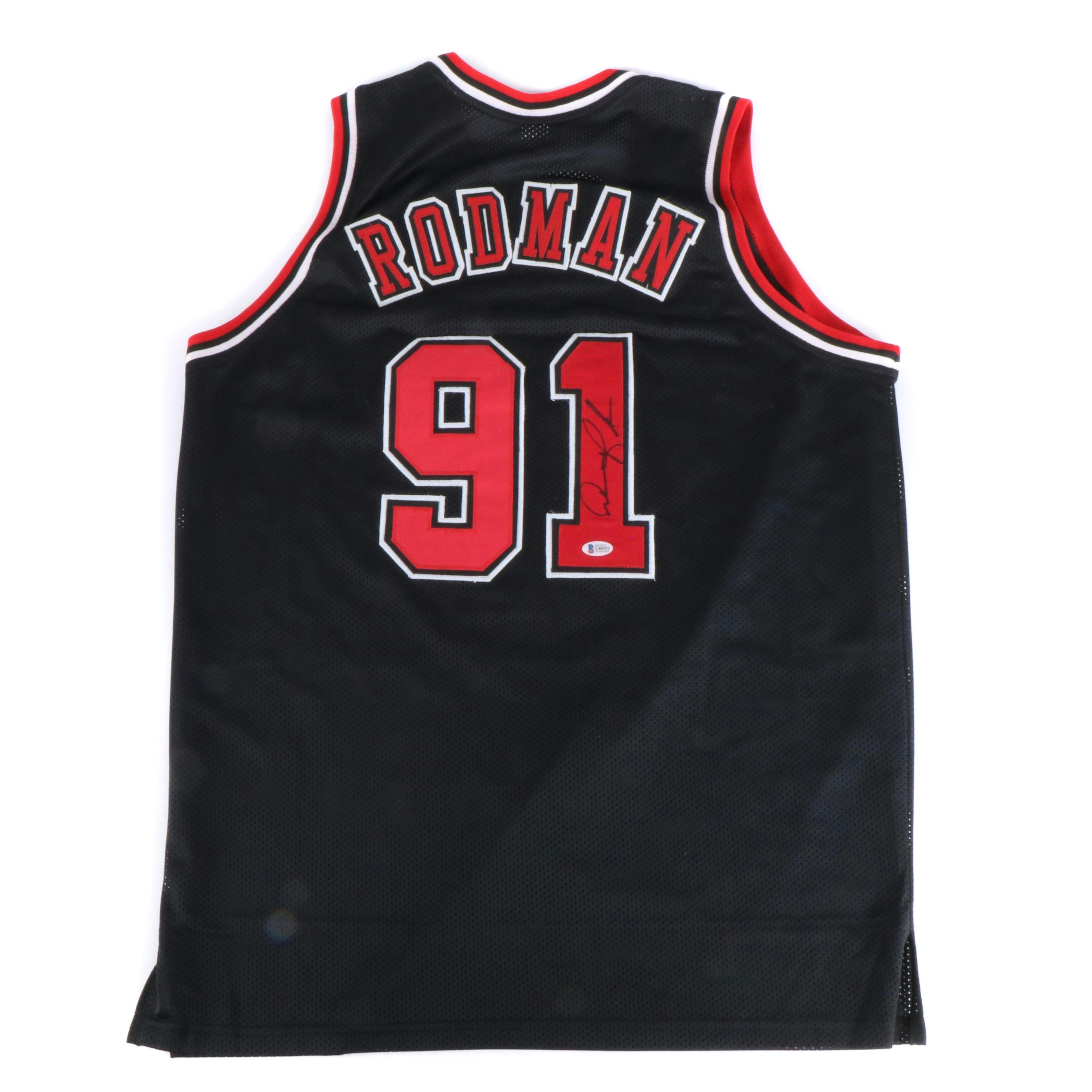 Dennis Rodman Signed Chicago Bulls Basketball Jersey, Beckett
