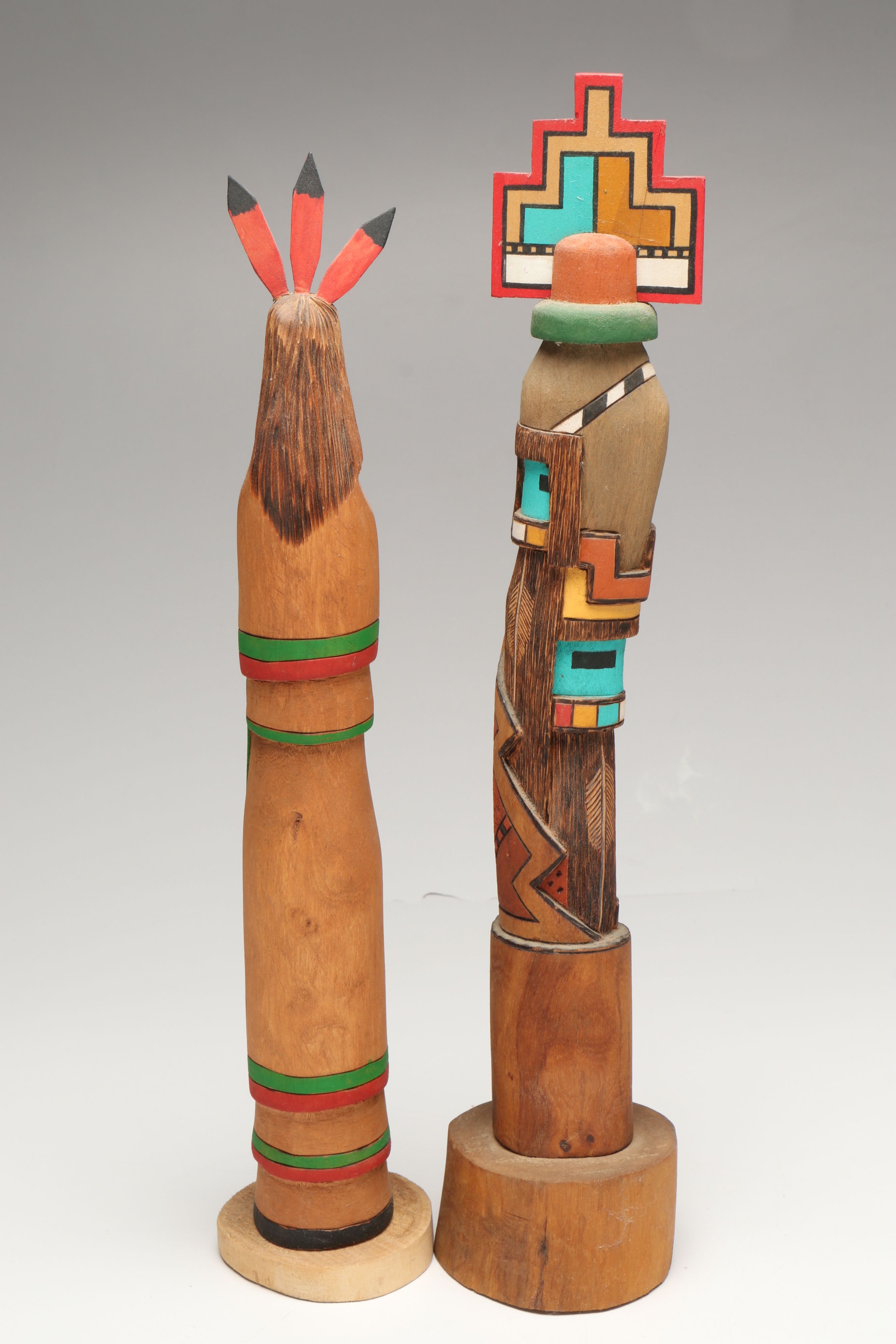 Ron Koopee "Morning Singer" with Other Hopi Kachina Carvings, 20th Century