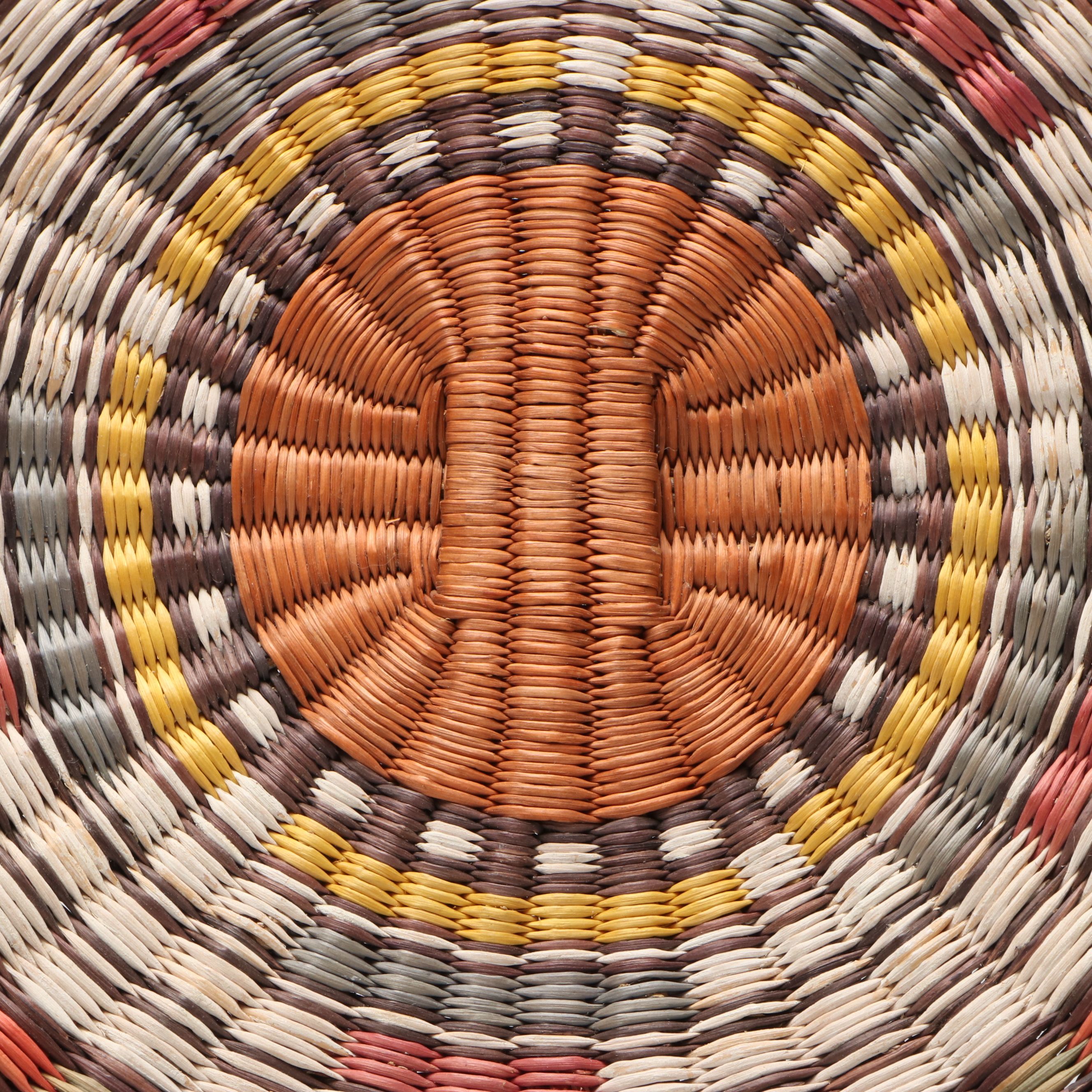 Hopi Round Wicker Basket