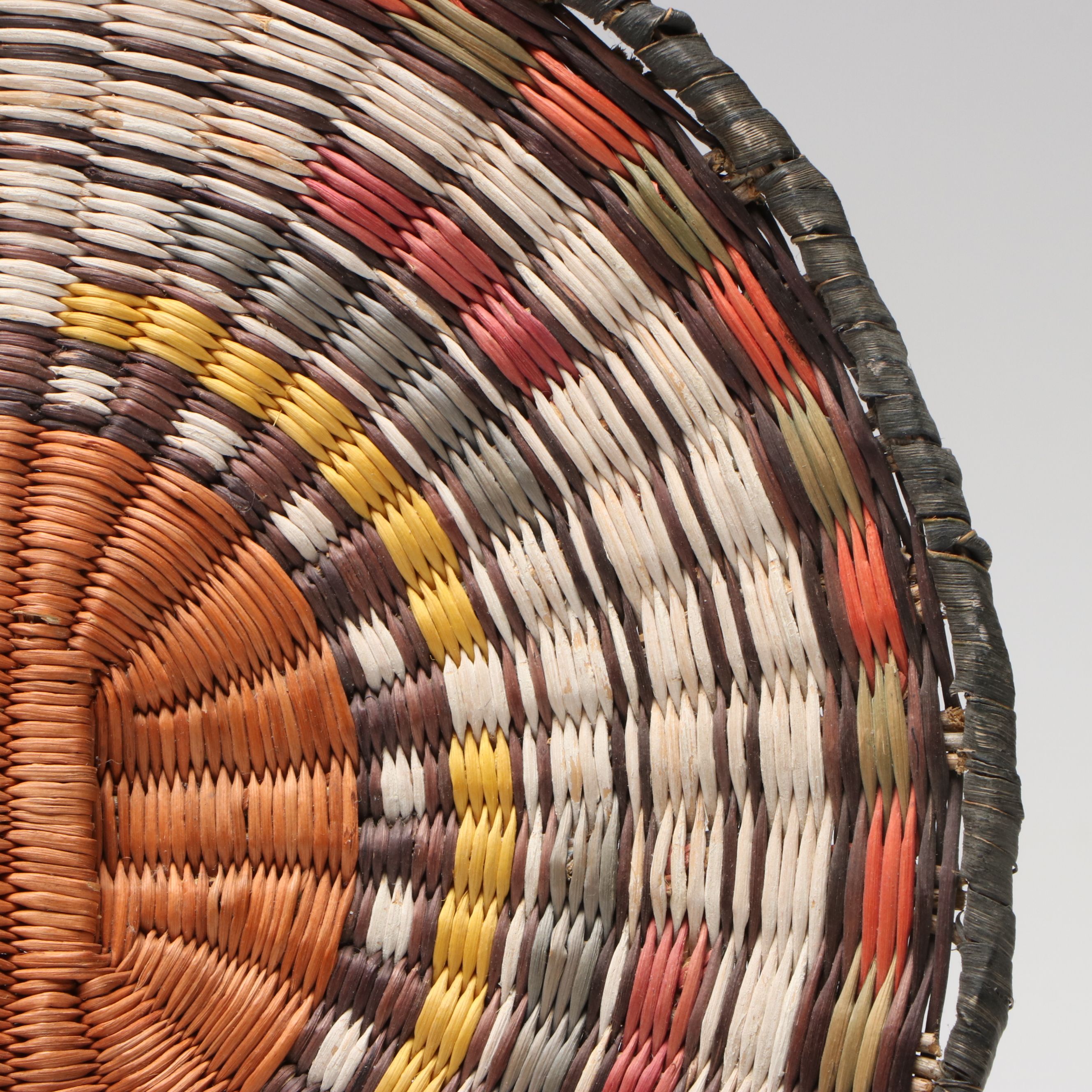 Hopi Round Wicker Basket