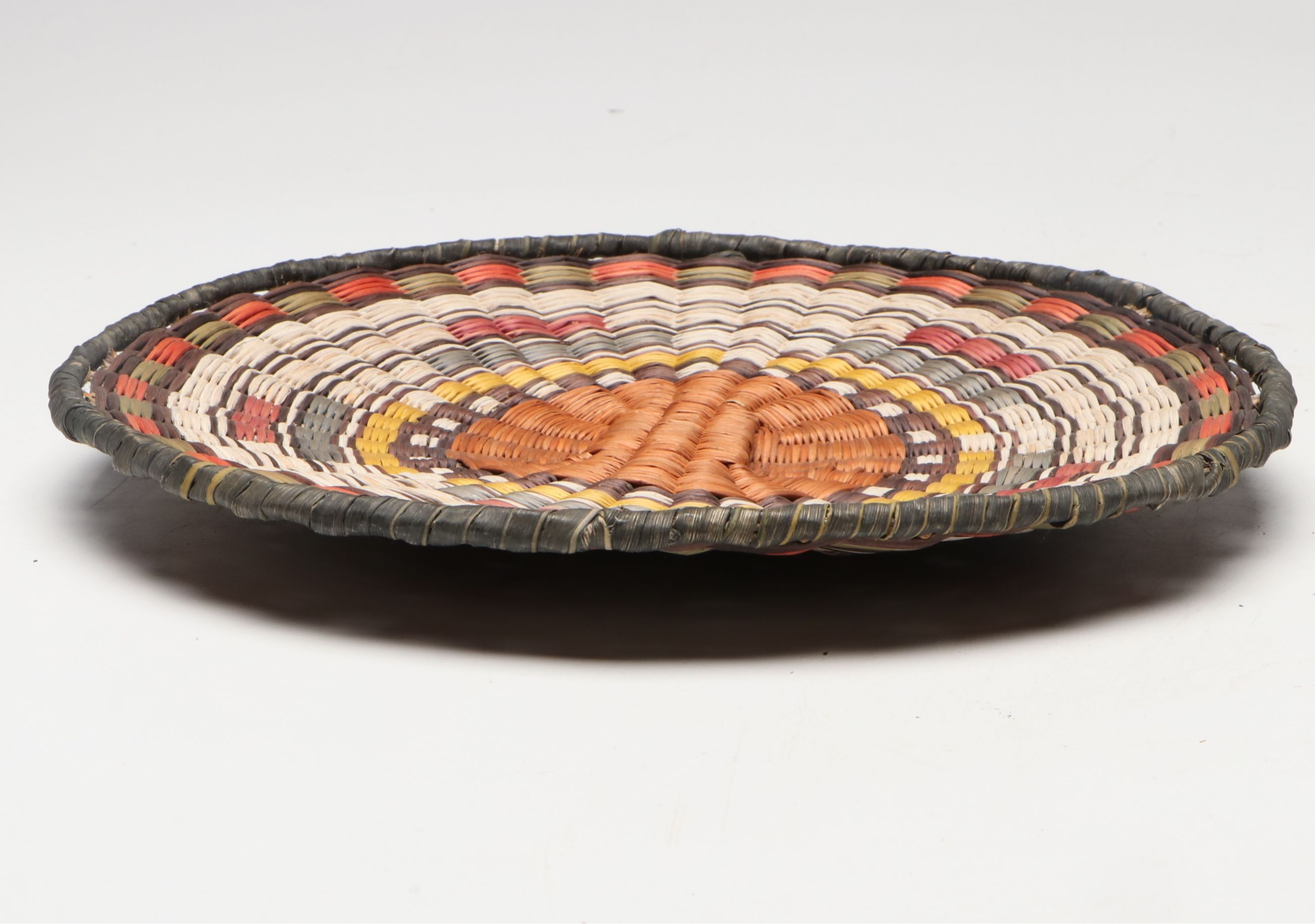 Hopi Round Wicker Basket