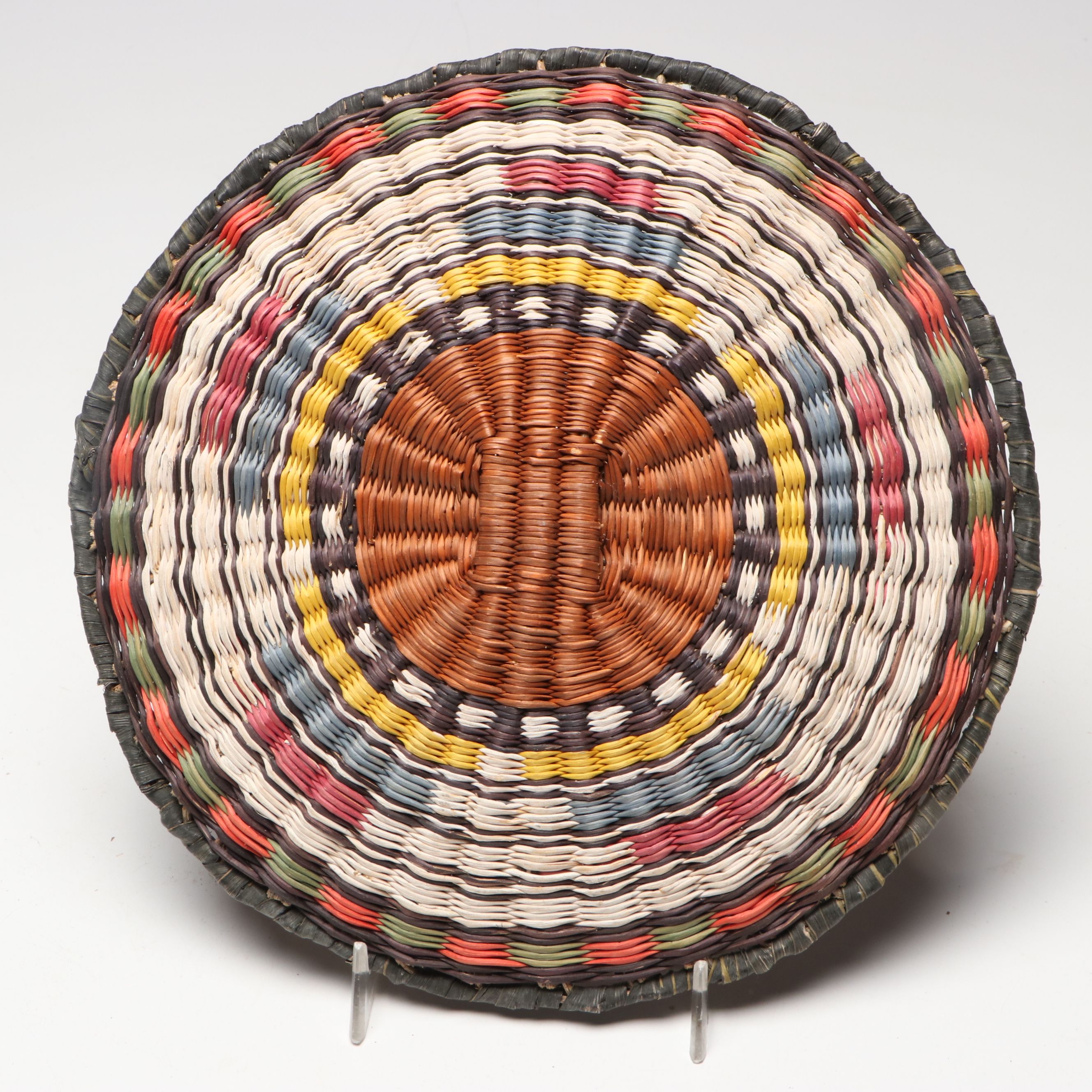 Hopi Round Wicker Basket