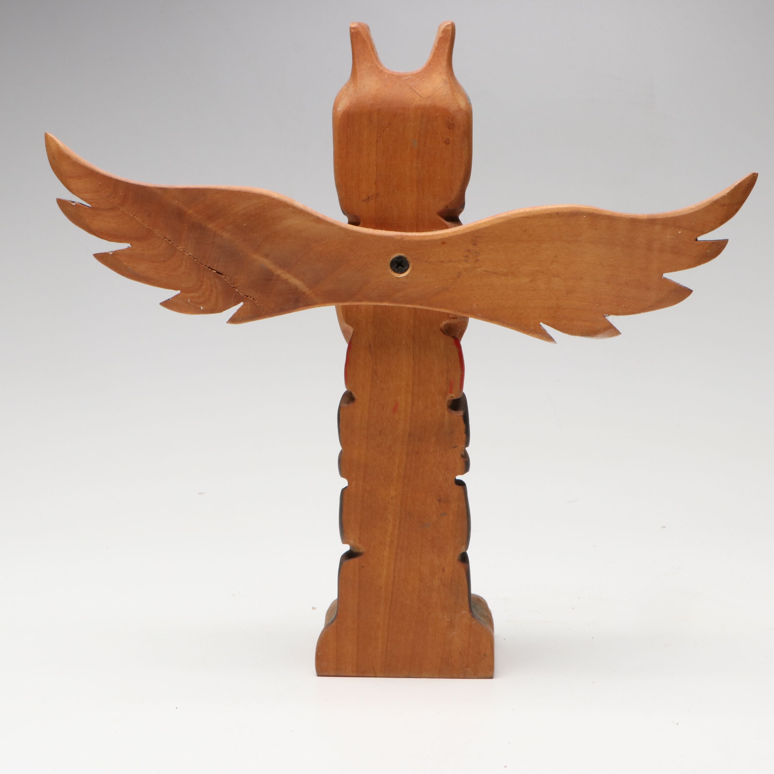 Muir Woods Redwood Totem Pole Souvenir with Handwoven Basket and Tray