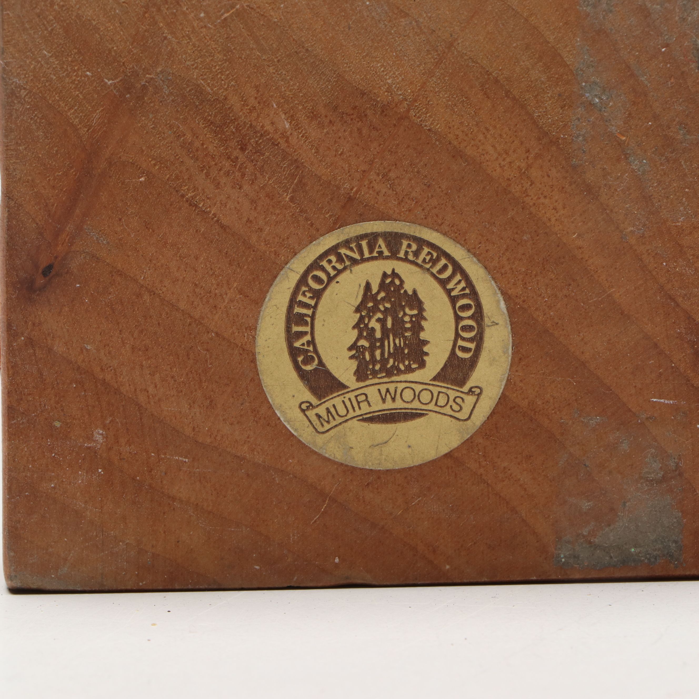 Muir Woods Redwood Totem Pole Souvenir with Handwoven Basket and Tray