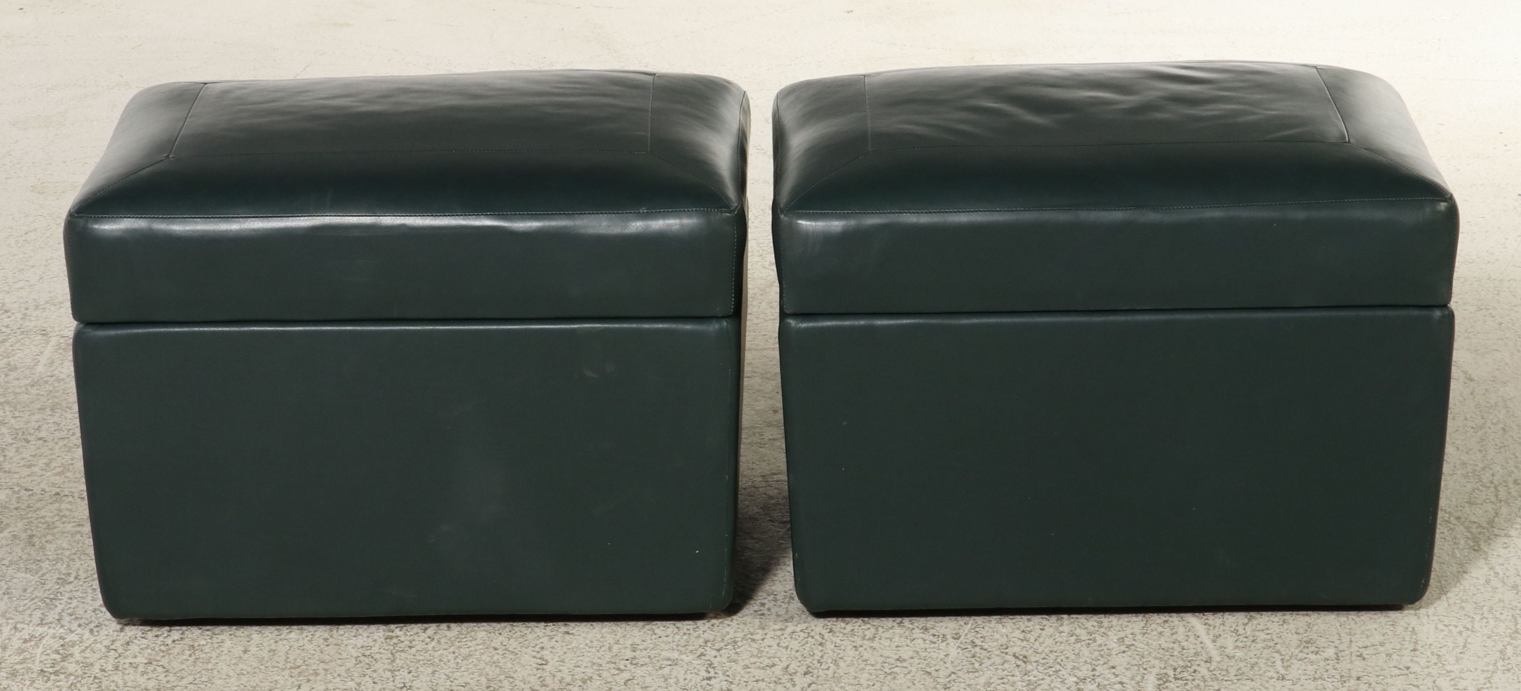 Pair of Manheim-Weitz Art Deco Style "Ruhlmann" Leather and Burl Club Chairs