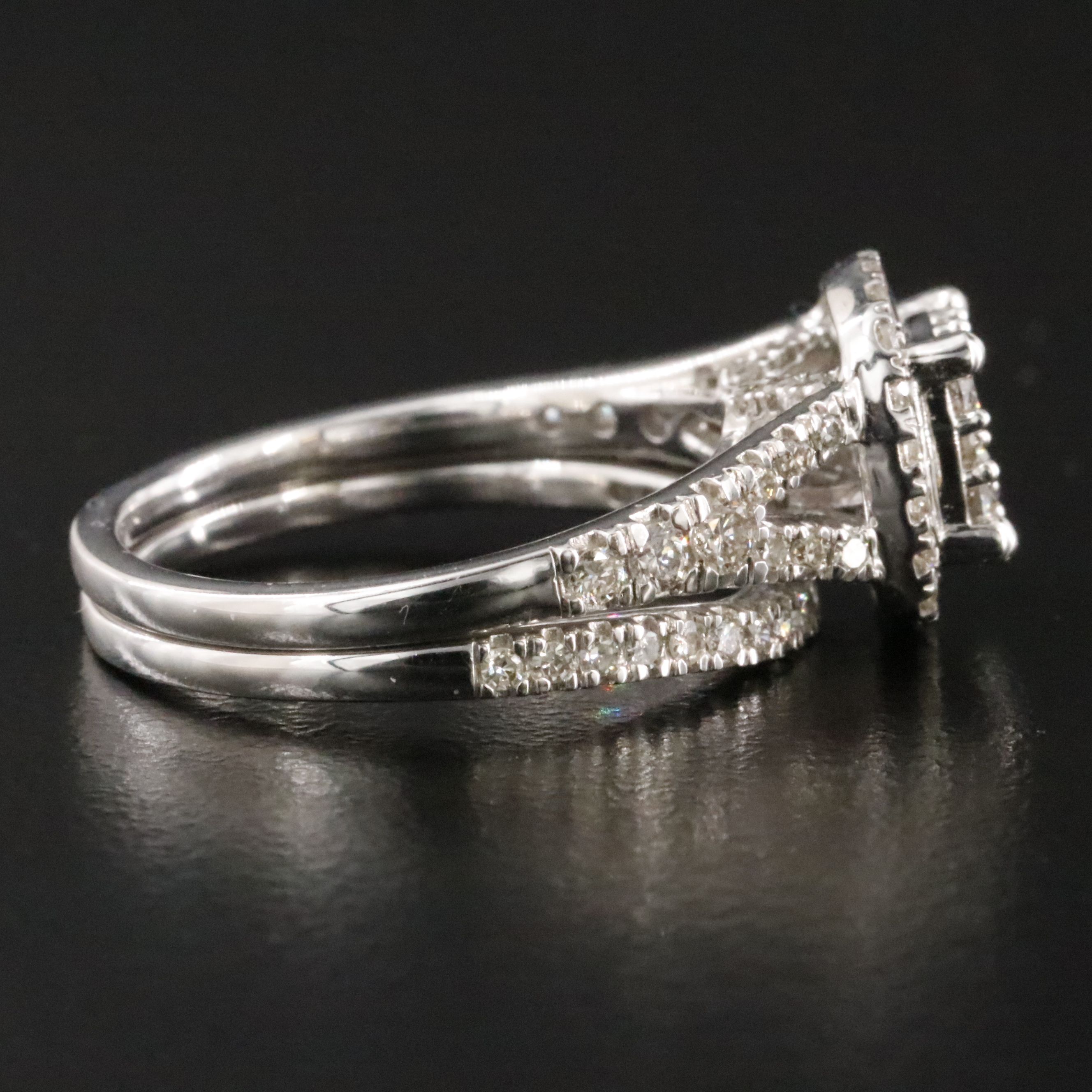 14K 0.95 CTW Diamond Ring Set