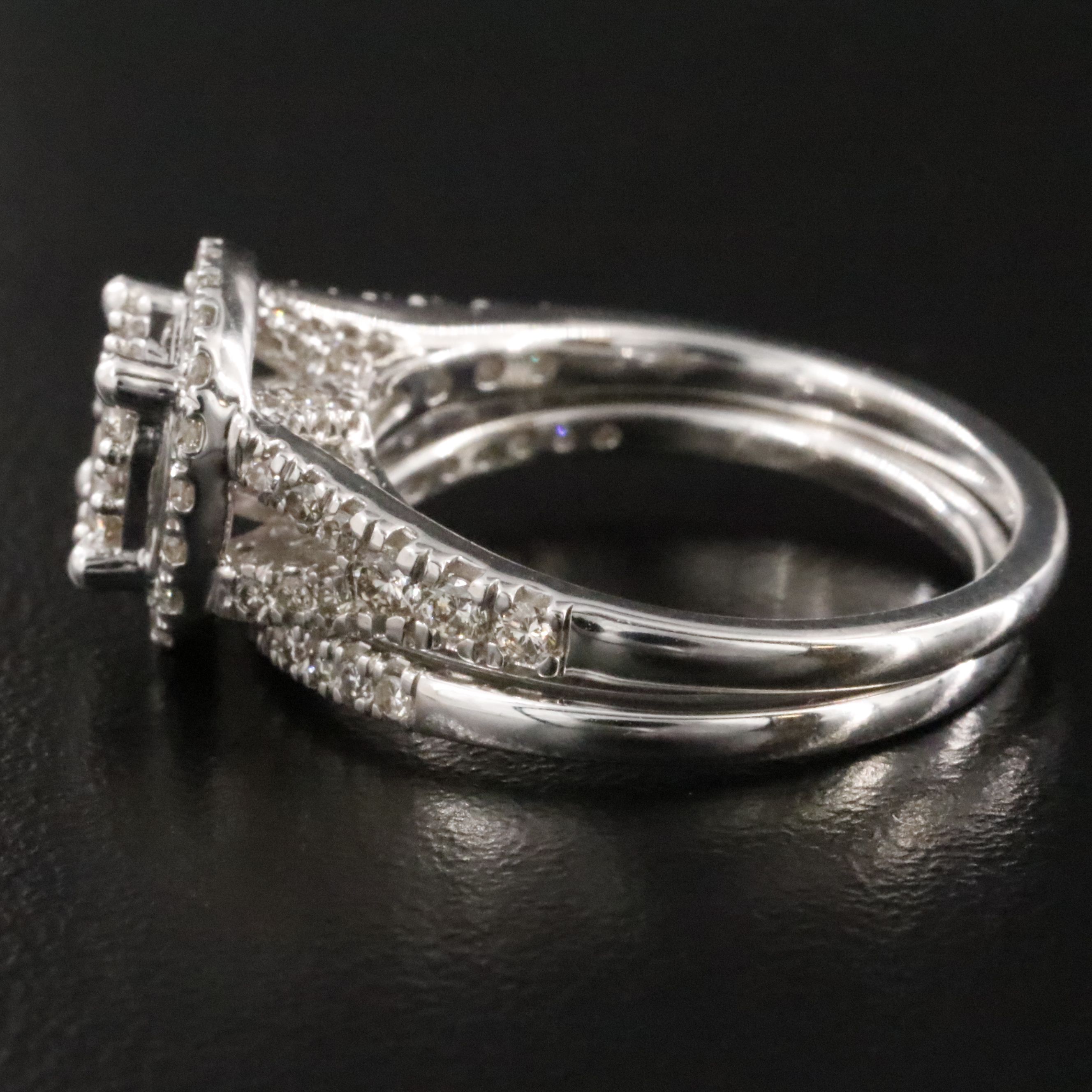 14K 0.95 CTW Diamond Ring Set