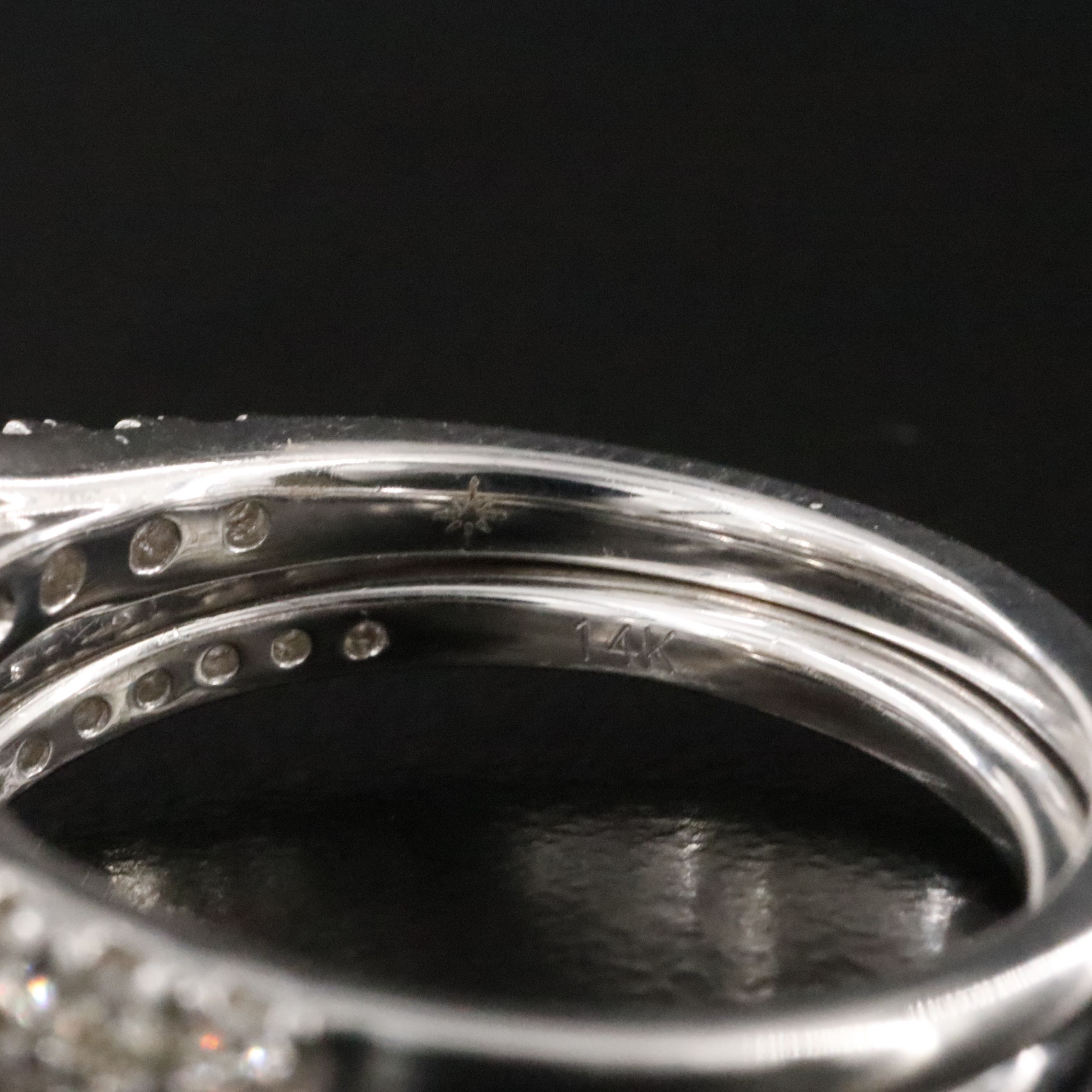 14K 0.95 CTW Diamond Ring Set